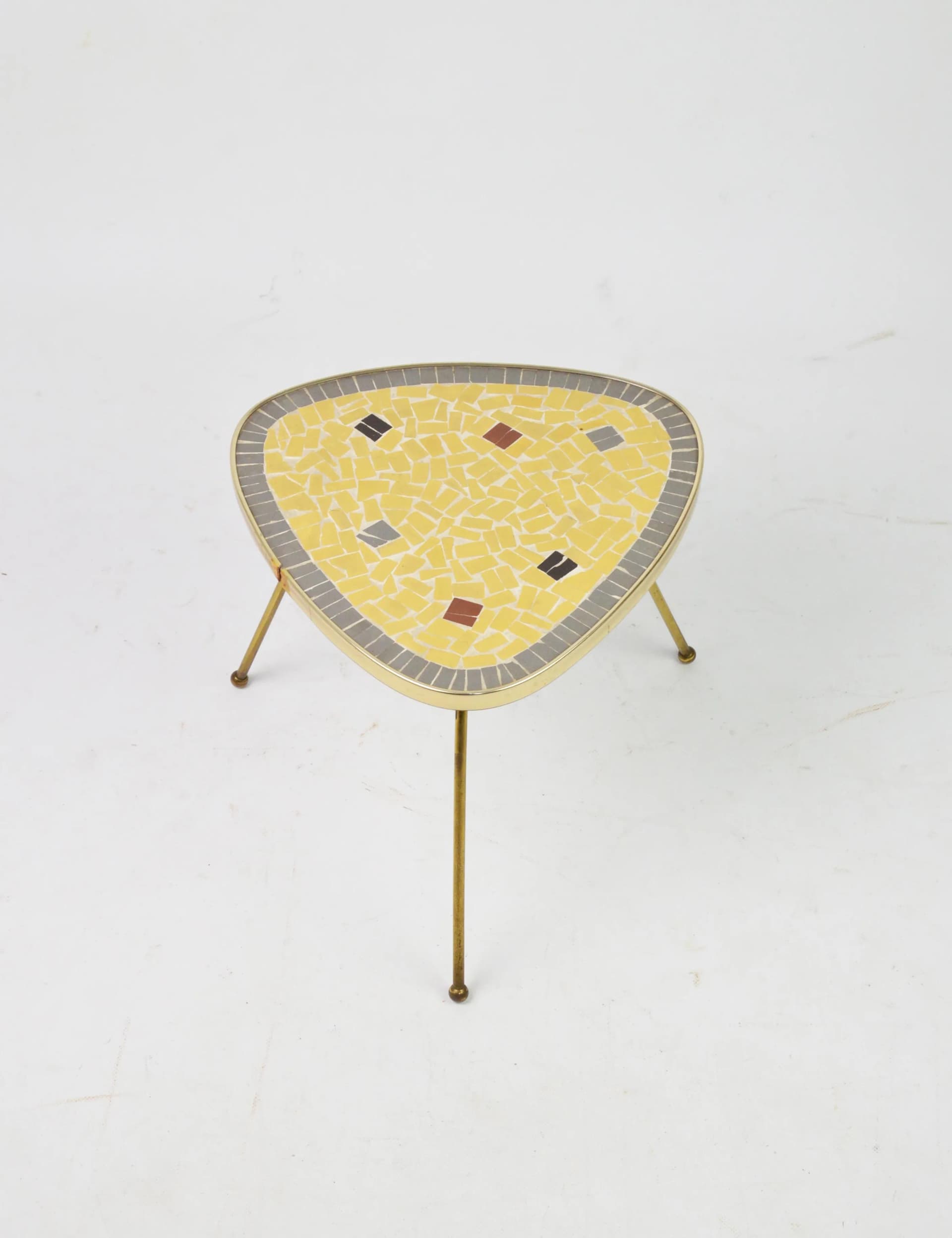 Kwietnik, mozaika multikolor, metal, Polska, lata 60. - 85148