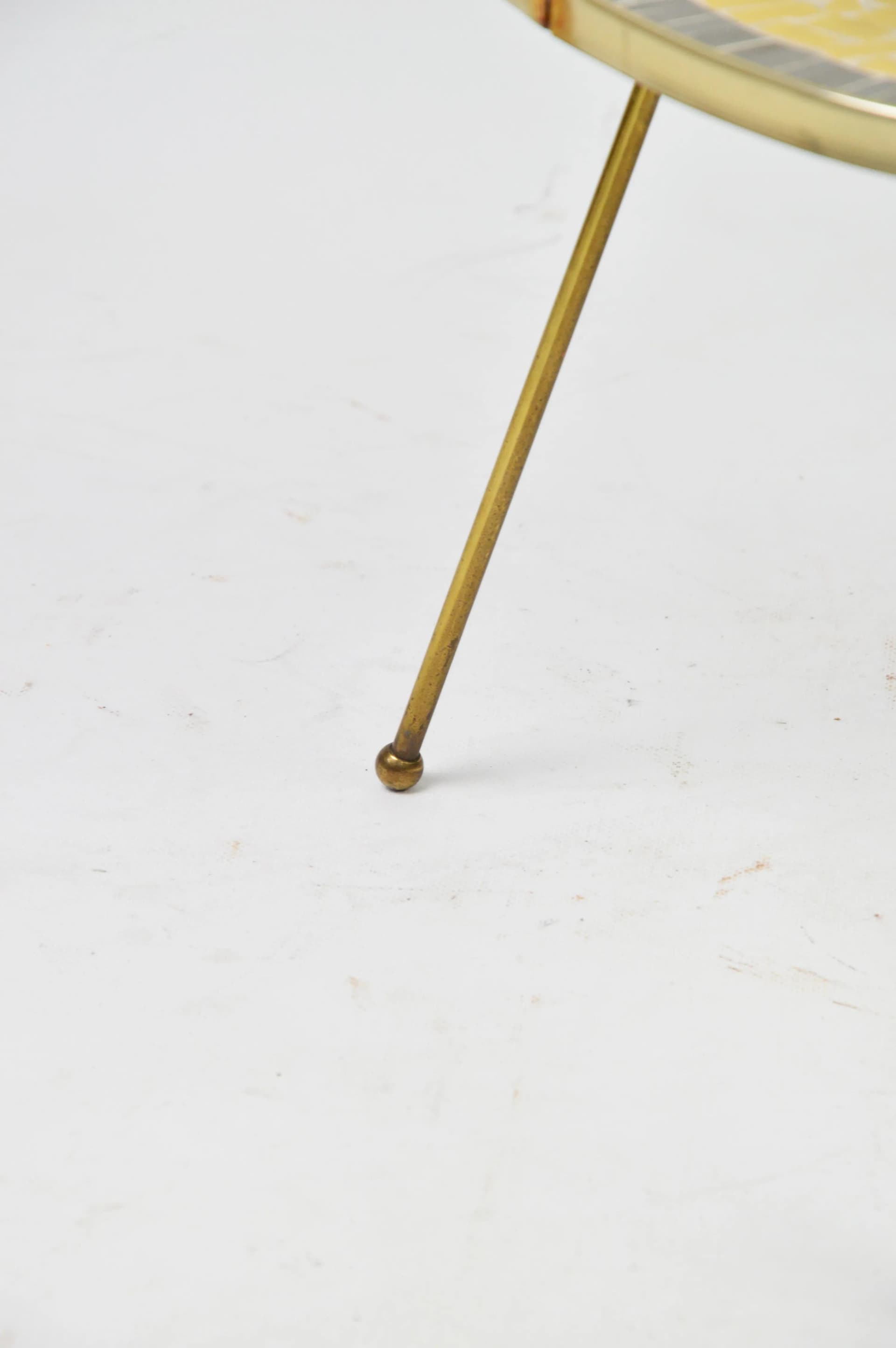 Kwietnik, mozaika multikolor, metal, Polska, lata 60. - 85144