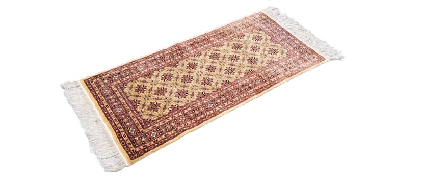 Dywan Ghom, 65x150 cm, jedwab beżowy, Iran