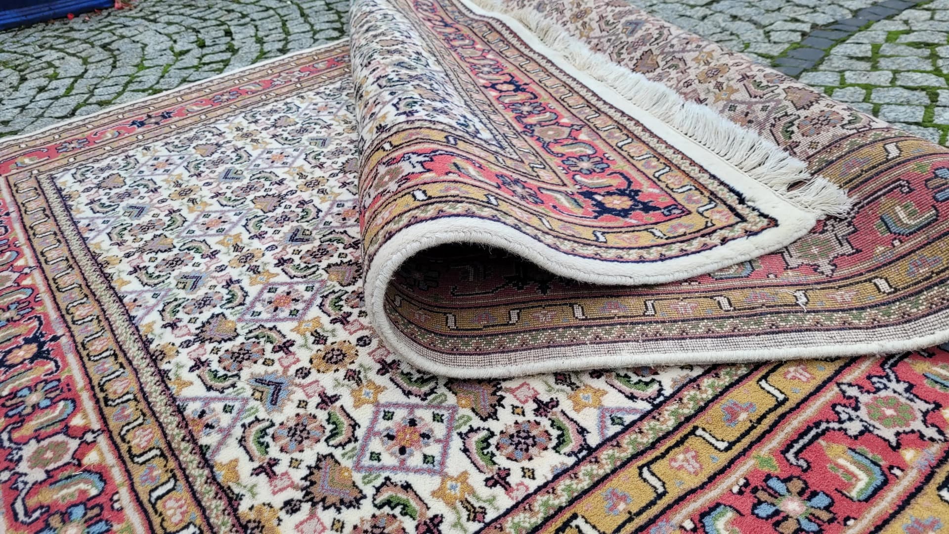 Dywan Indo Bidjar 170x250cm, beżowy, wełna, Indie - 88020