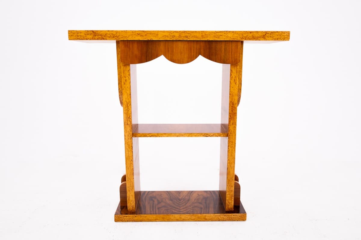 Orzechowa konsola Art Deco, Polska, lata 50. - 57693