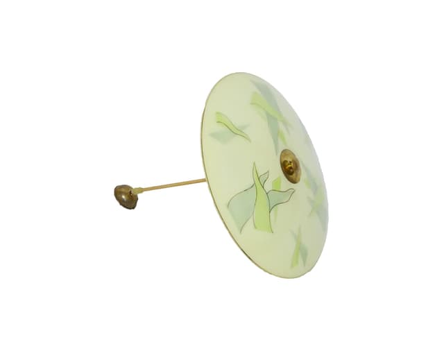 Pendant Lamp Parasol, green glass, Poland, 1960s. - DIMENSION