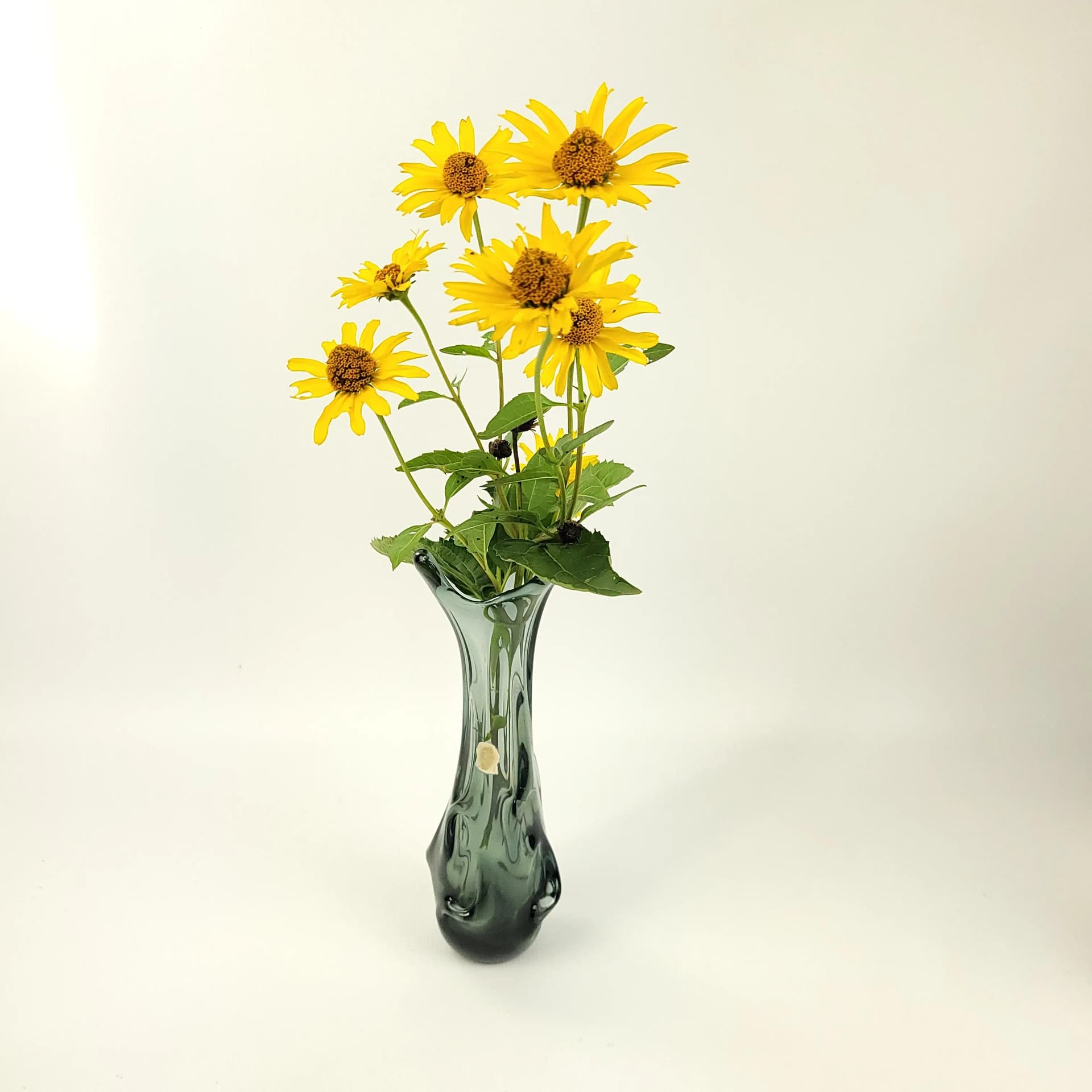 Wazon, turkusowy, szkło, Szwecja, lata 60. - 85126