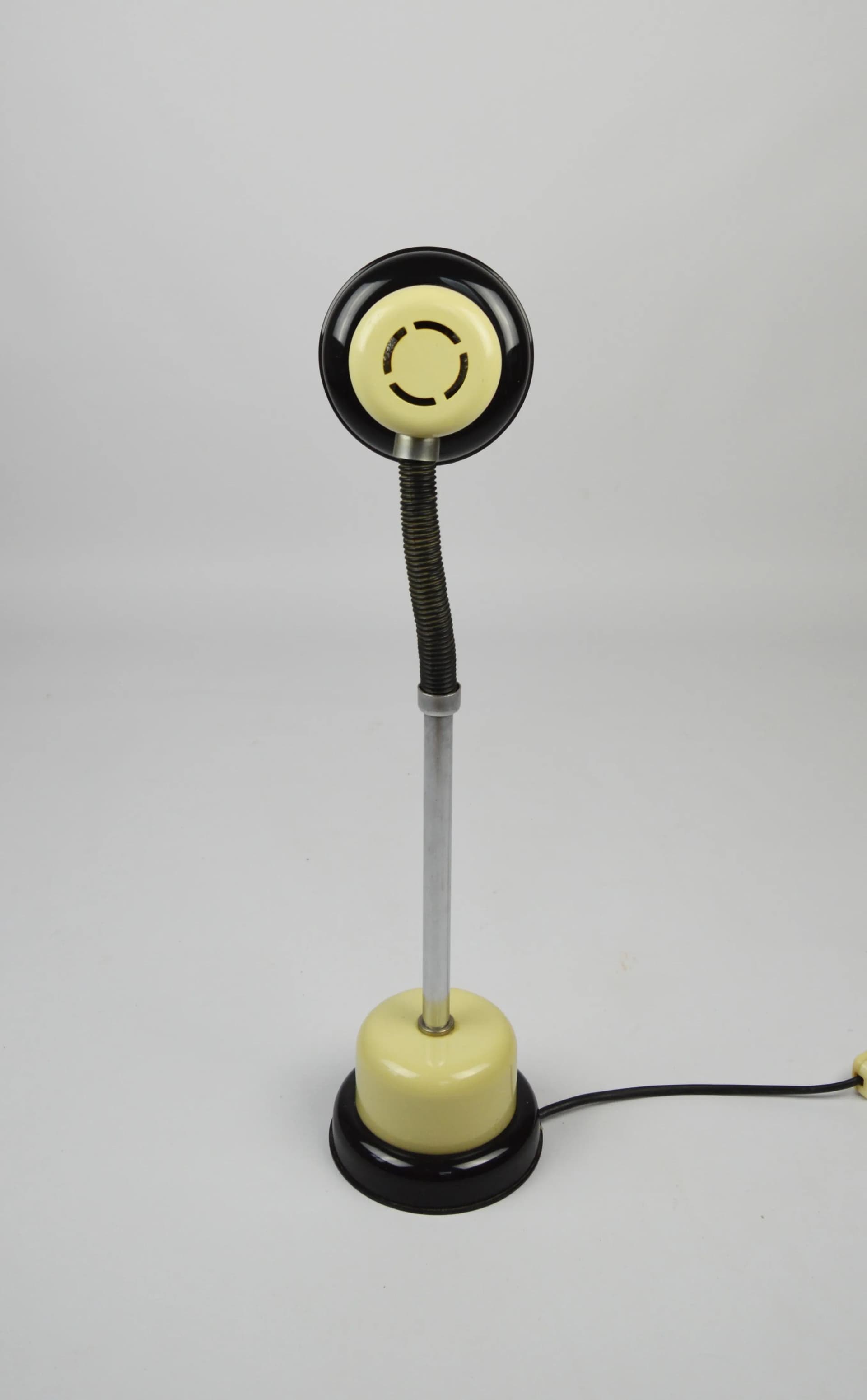 Lampka biurkowa, żółty, metal, Niemcy, lata 80. - 85114