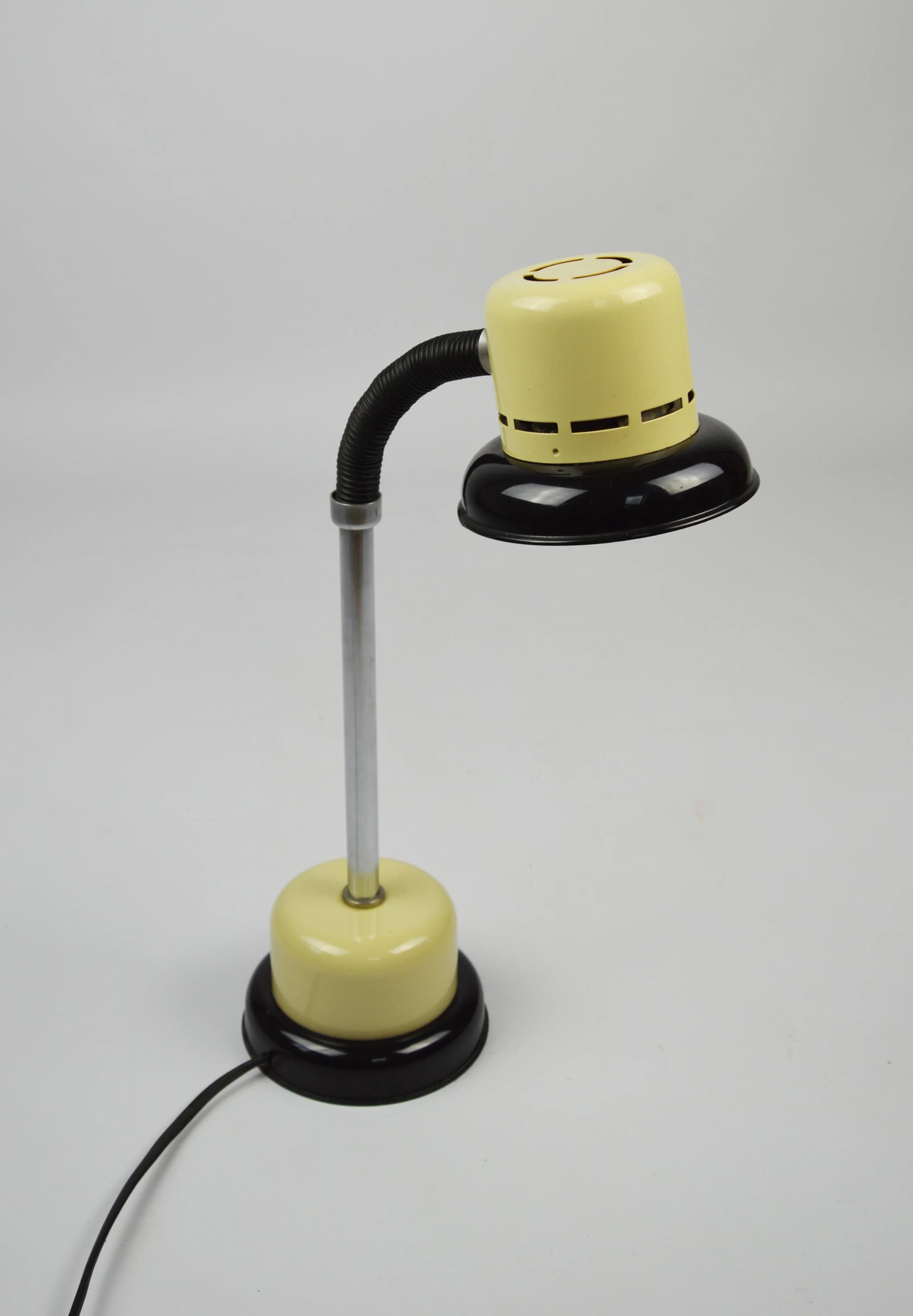 Lampka biurkowa, żółty, metal, Niemcy, lata 80. - 85112