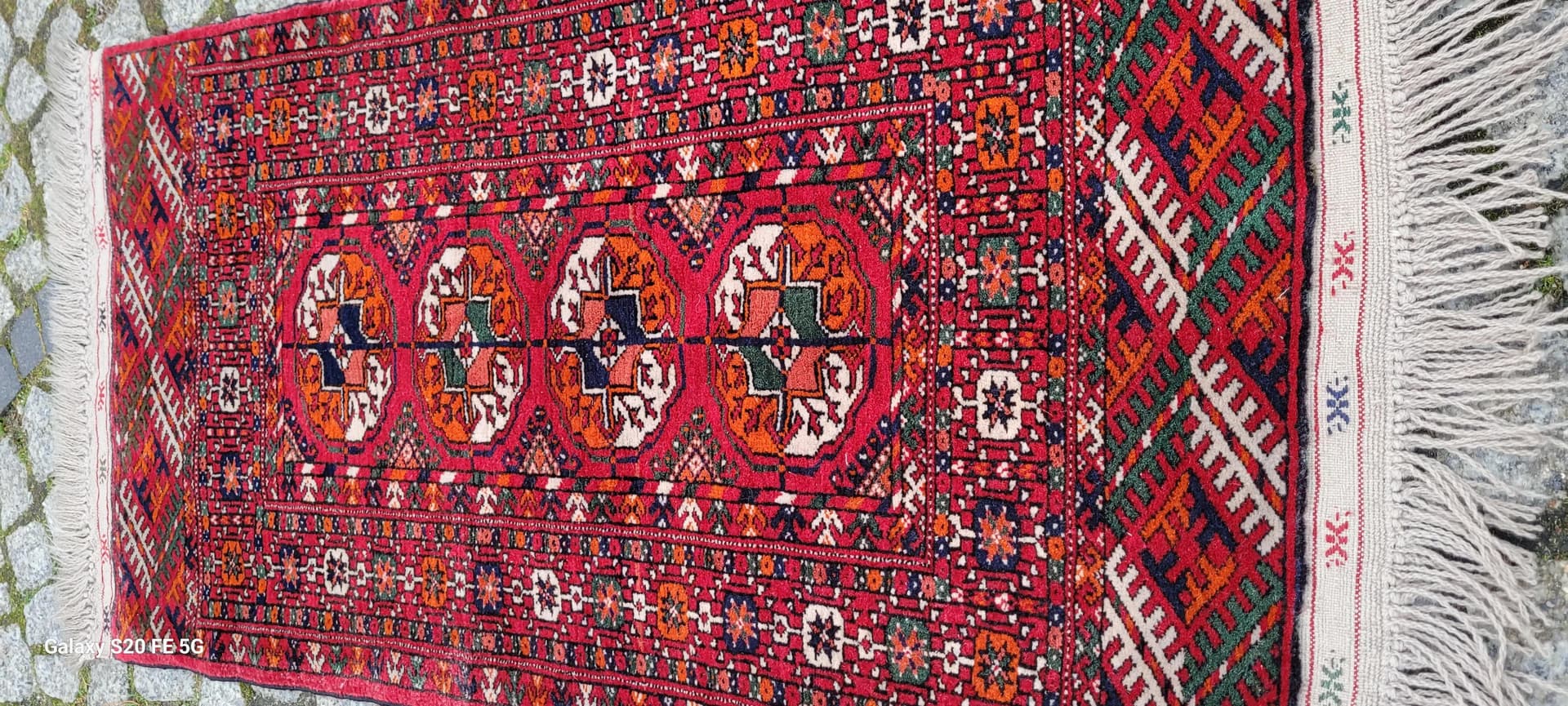 Dywan Tekke, 54x120 cm, czerwony, wełna, Turkmenistan, XIX w. - 87996