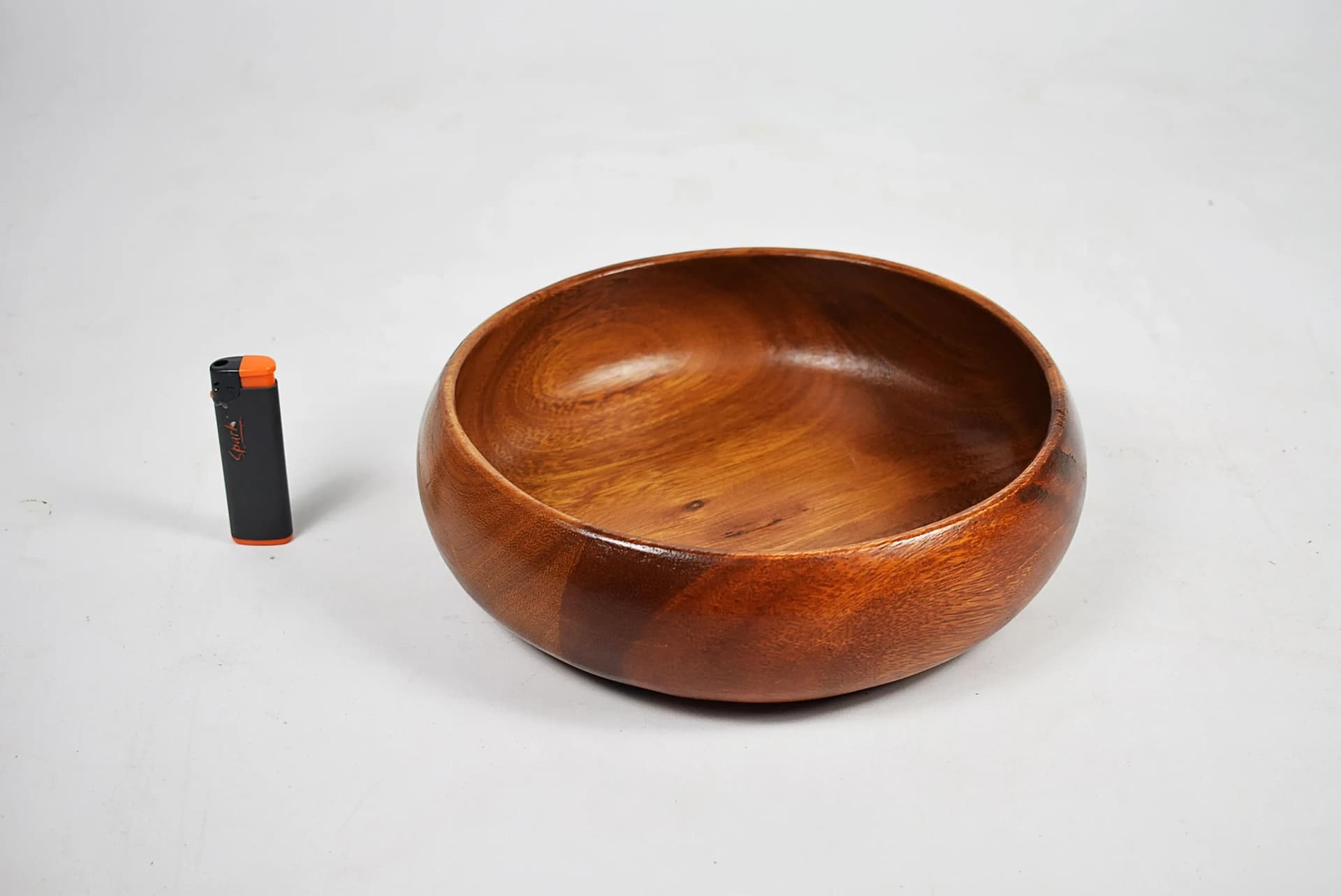 Bowl, brown teak wood, Poland, 1970s - 85048