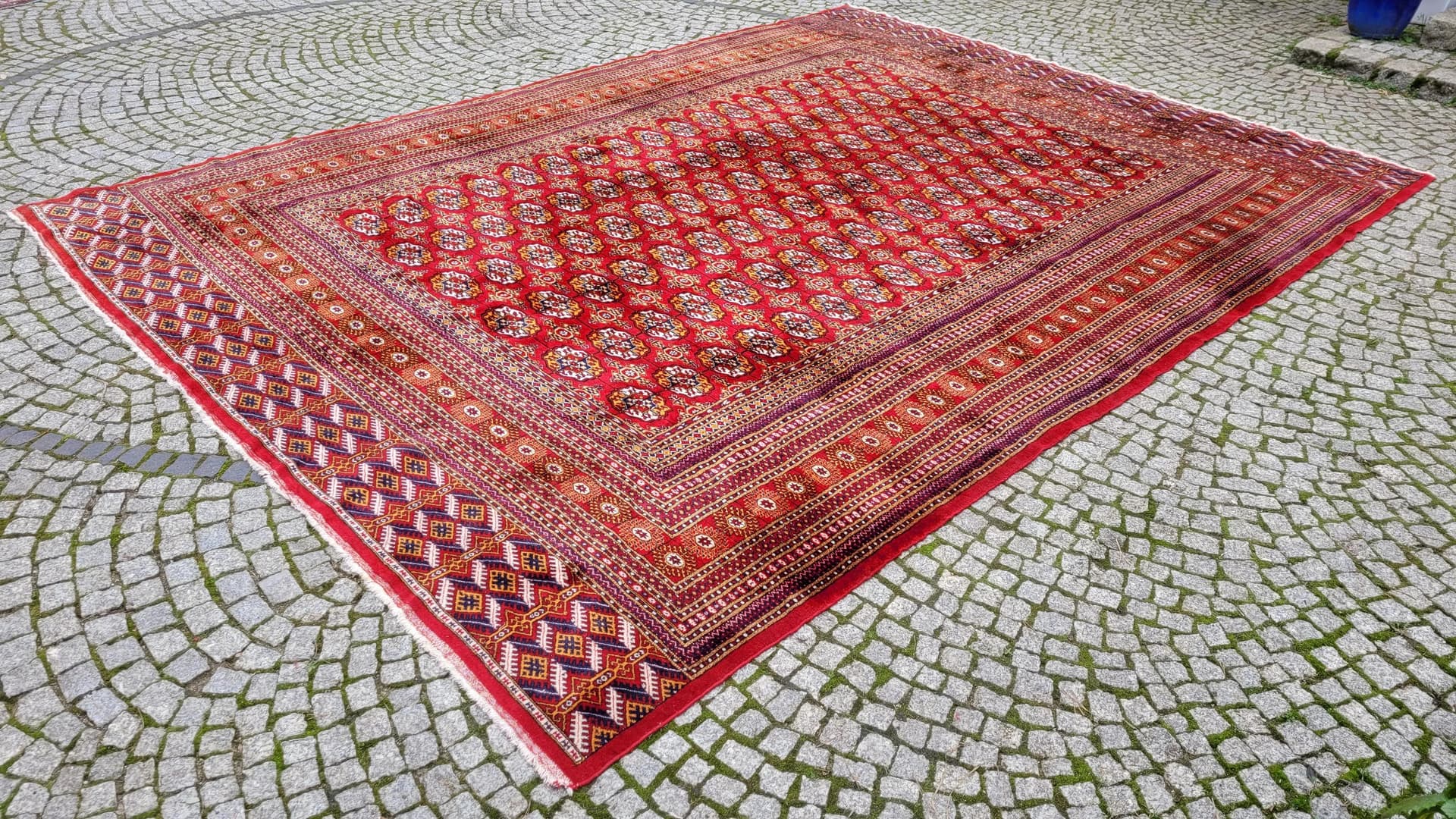 Rug Buchara 285x395cm, red, wool, Pakistan - 87979