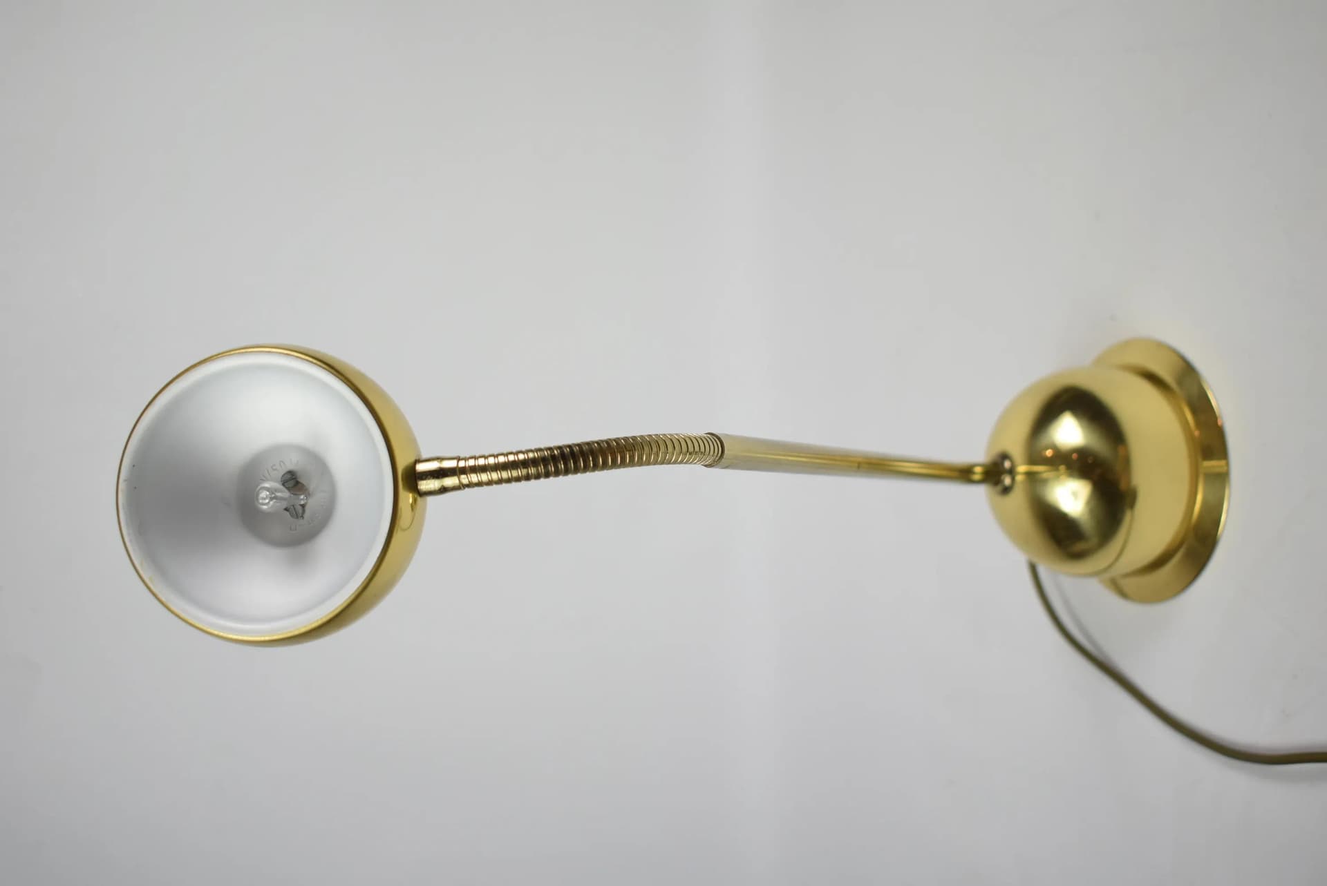 Lampka biurkowa, mosiądz polerowany, Fischer Leuchten, Niemcy, lata 80. - 85020