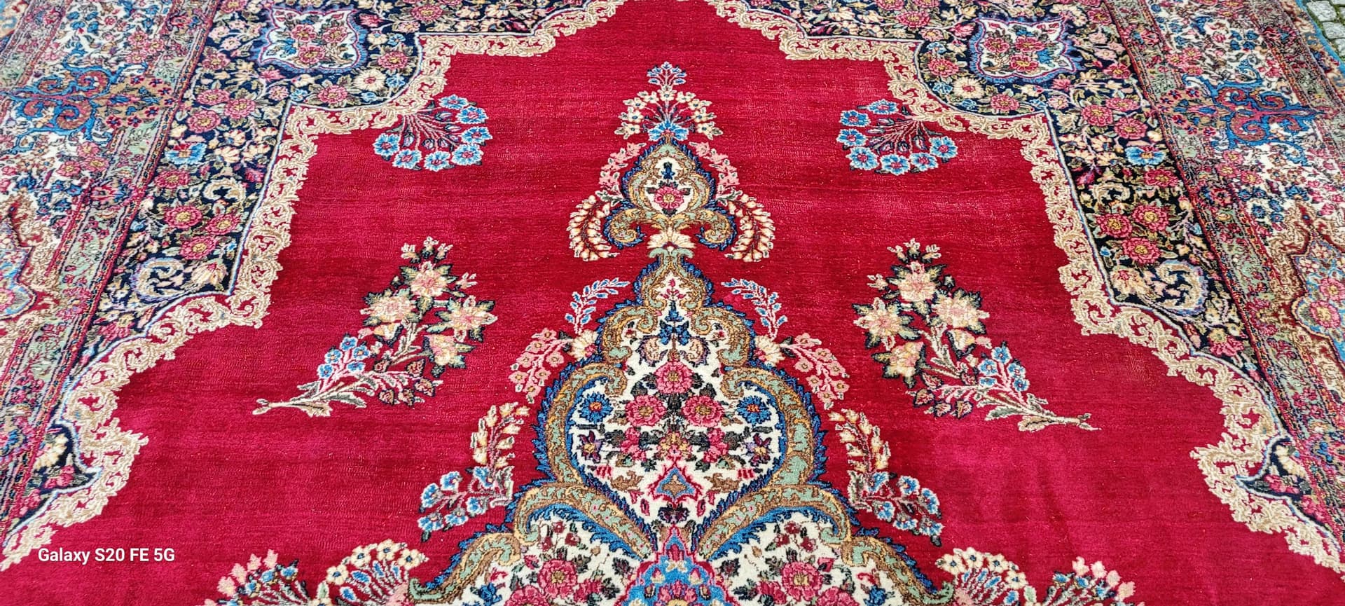 Dywan Kerman 264x372cm, multikolor, wełna, Iran, XIX w. - 87969