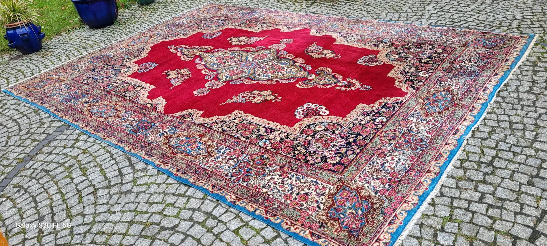 Dywan Kerman 264x372cm, multikolor, wełna, Iran, XIX w. - 87966