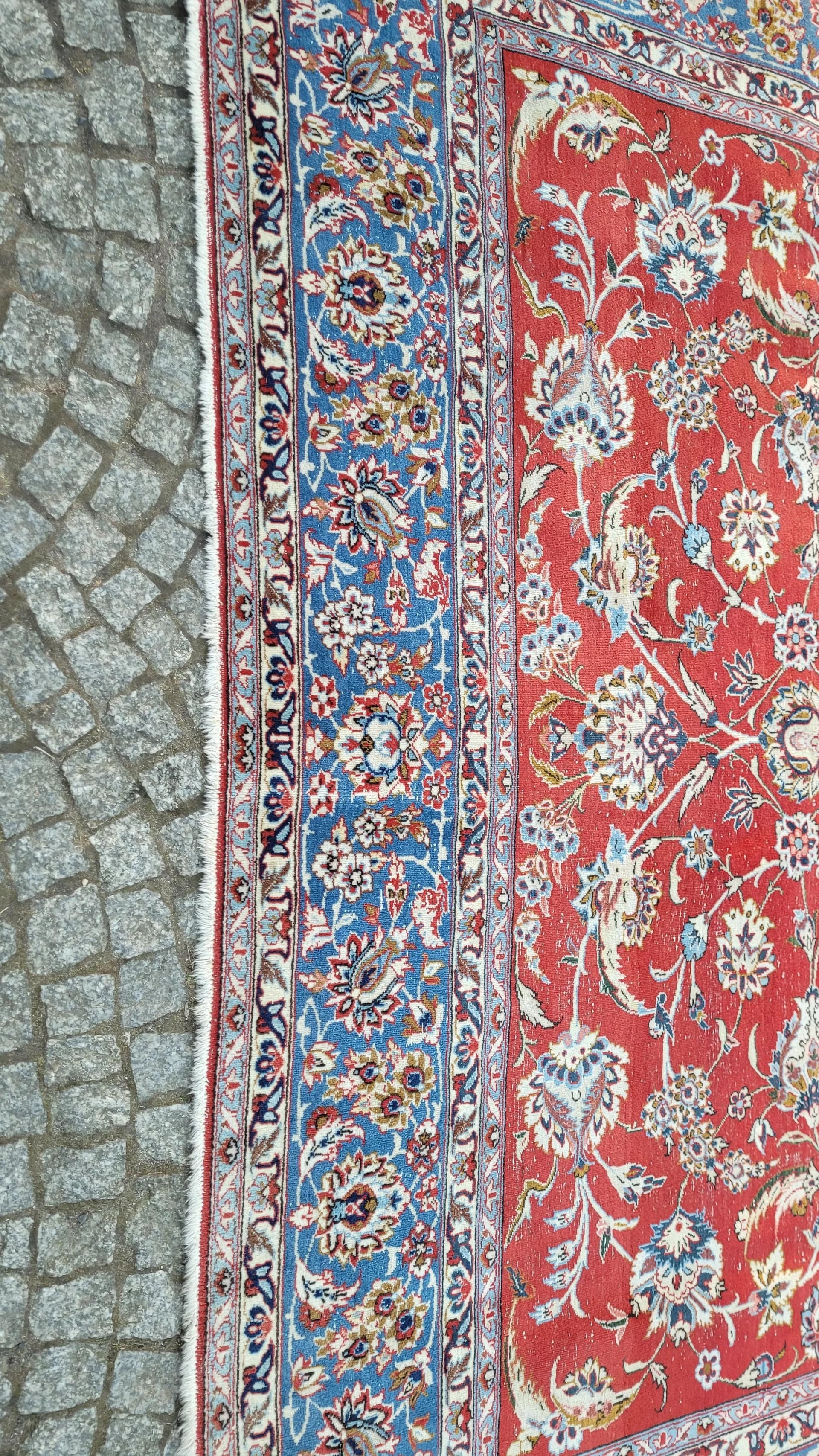 Dywan Isfahan 260x360 cm, czerwony, wełna, Iran, pocz. XX w. - 87960