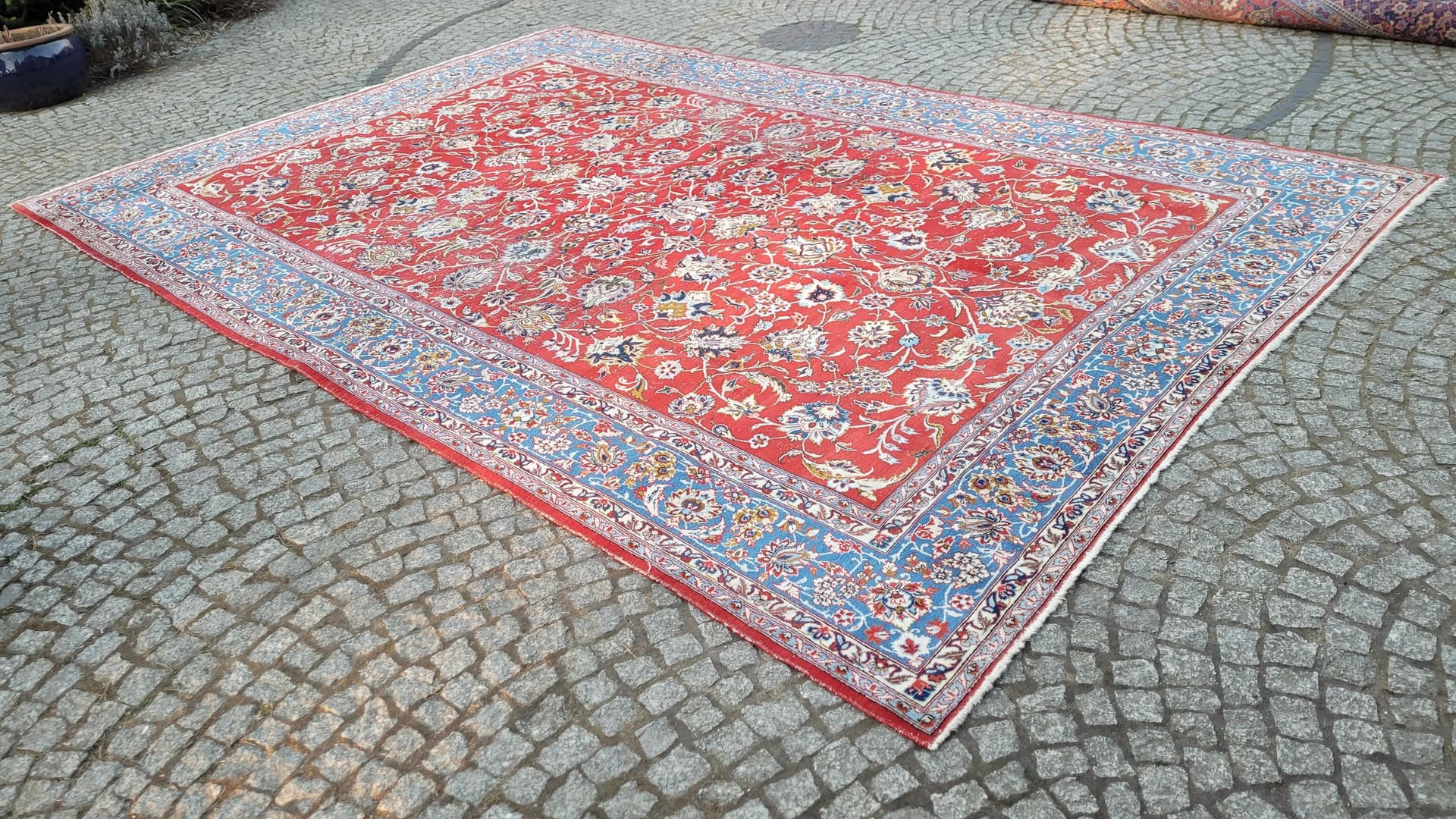 Dywan Isfahan 260x360 cm, czerwony, wełna, Iran, pocz. XX w. - 87961