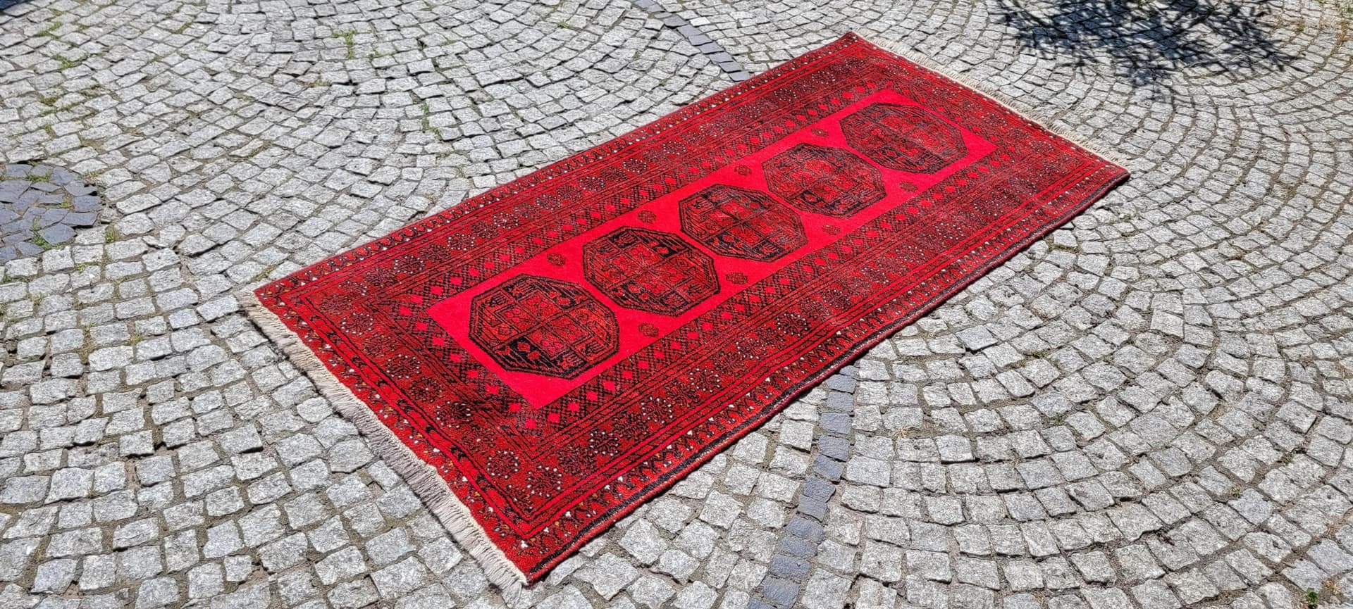 Oriental rug, 100x215 cm, red, wool, Afghanistan - 87945