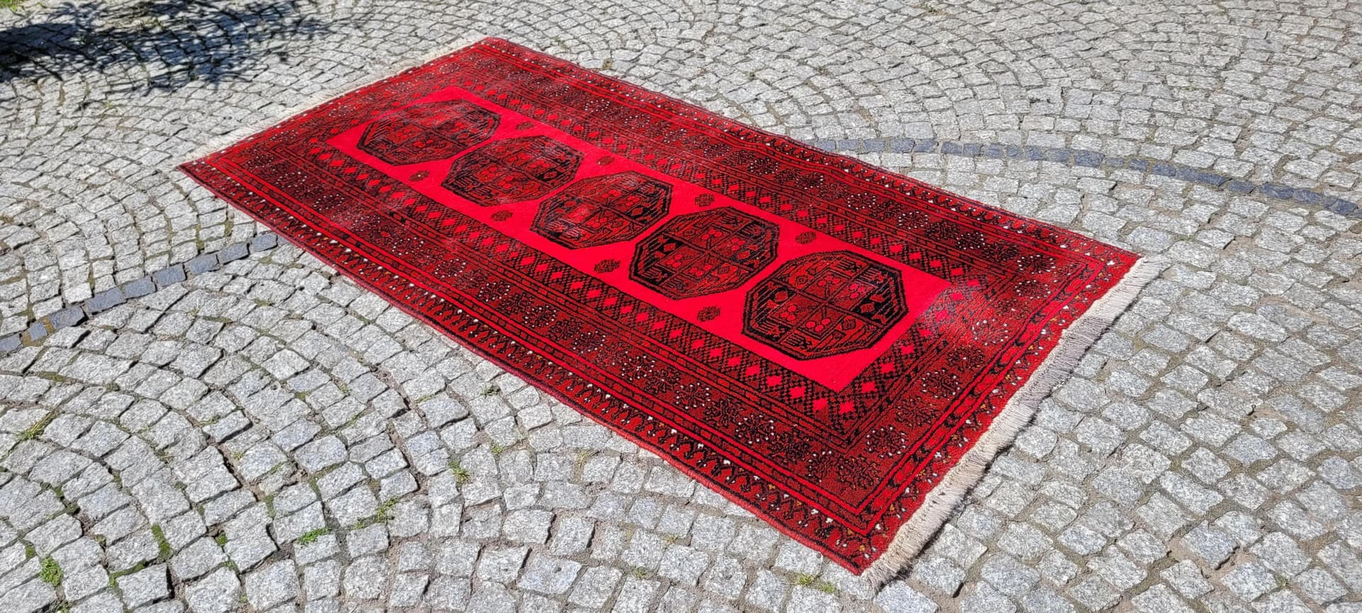 Oriental rug, 100x215 cm, red, wool, Afghanistan - 87947