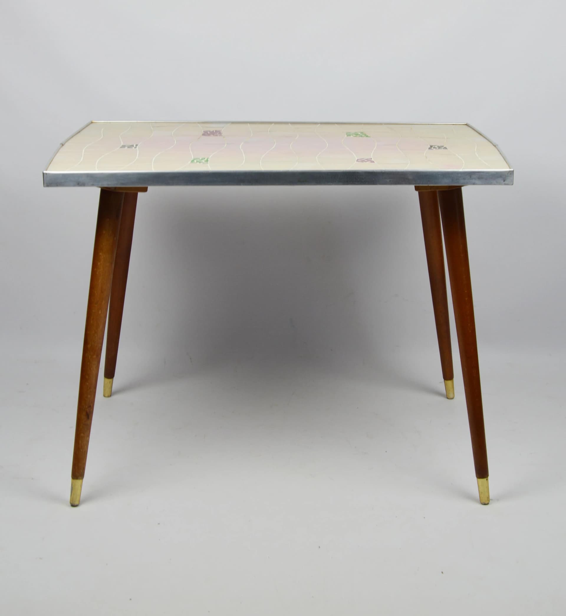 Stolik pomocniczy, beżowy, ceramika, Polska, lata 70. - 84984