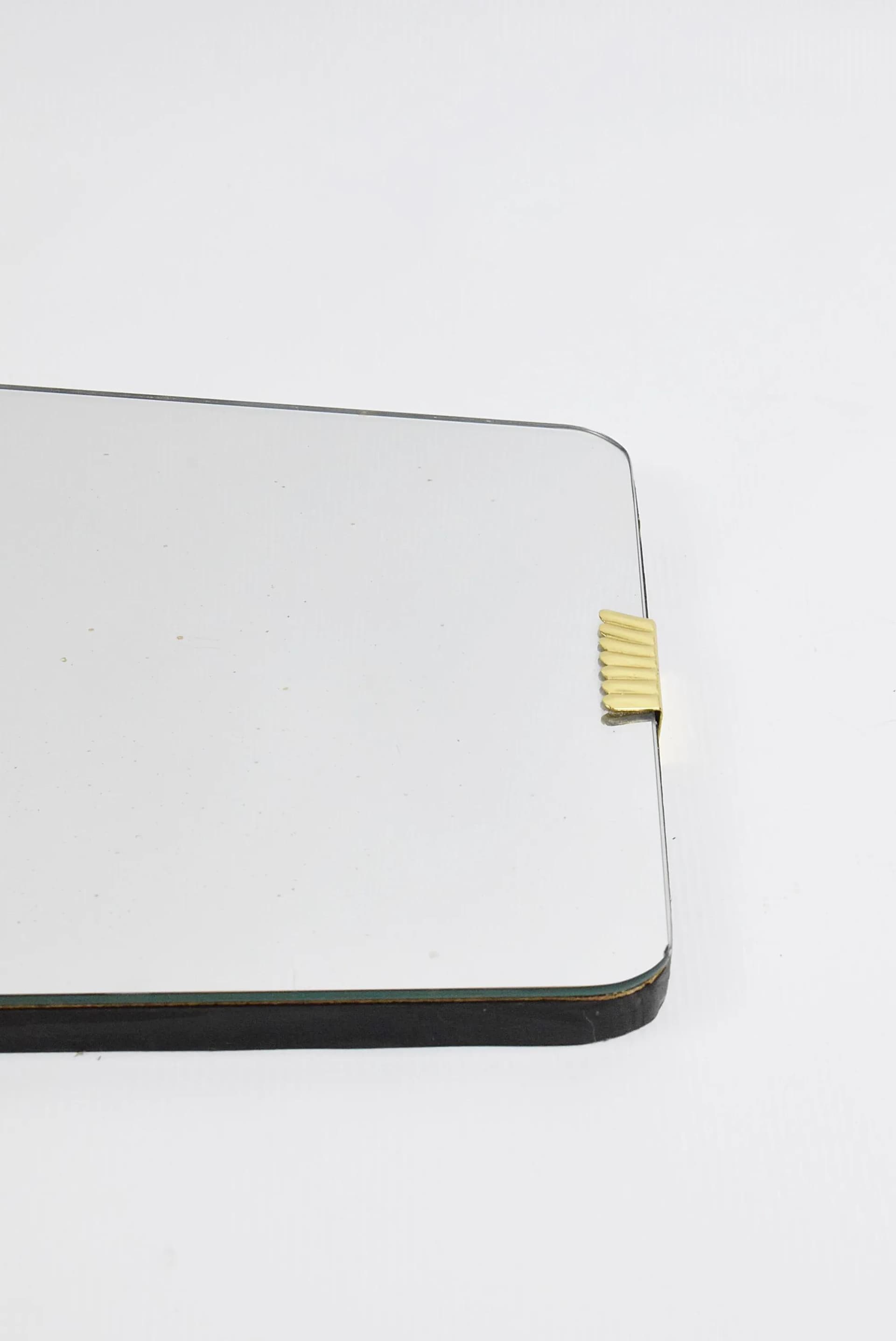 Wall Mirror, dark brown, wood, Germany, 1960s - 84966