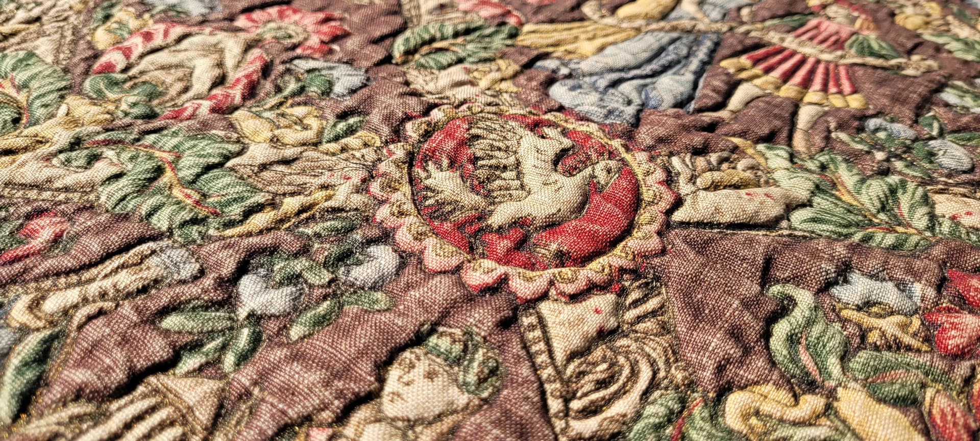 Figurative tapestry, multicolor, wool and cotton, Poland, 1960s, 97x115cm - 87931