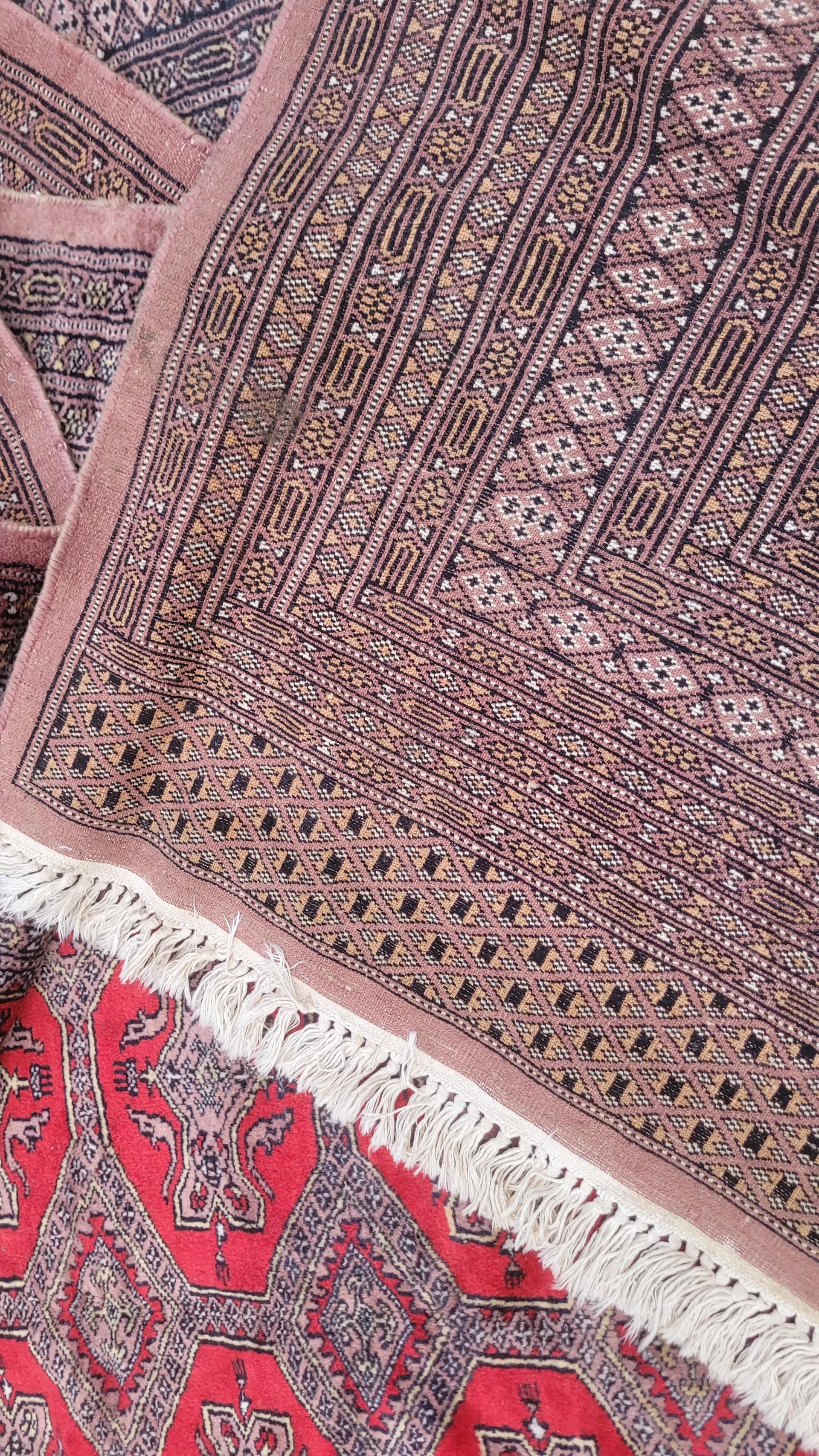 Dywan Buchara 220x340 cm, czerwony, wełna, Pakistan - 87869