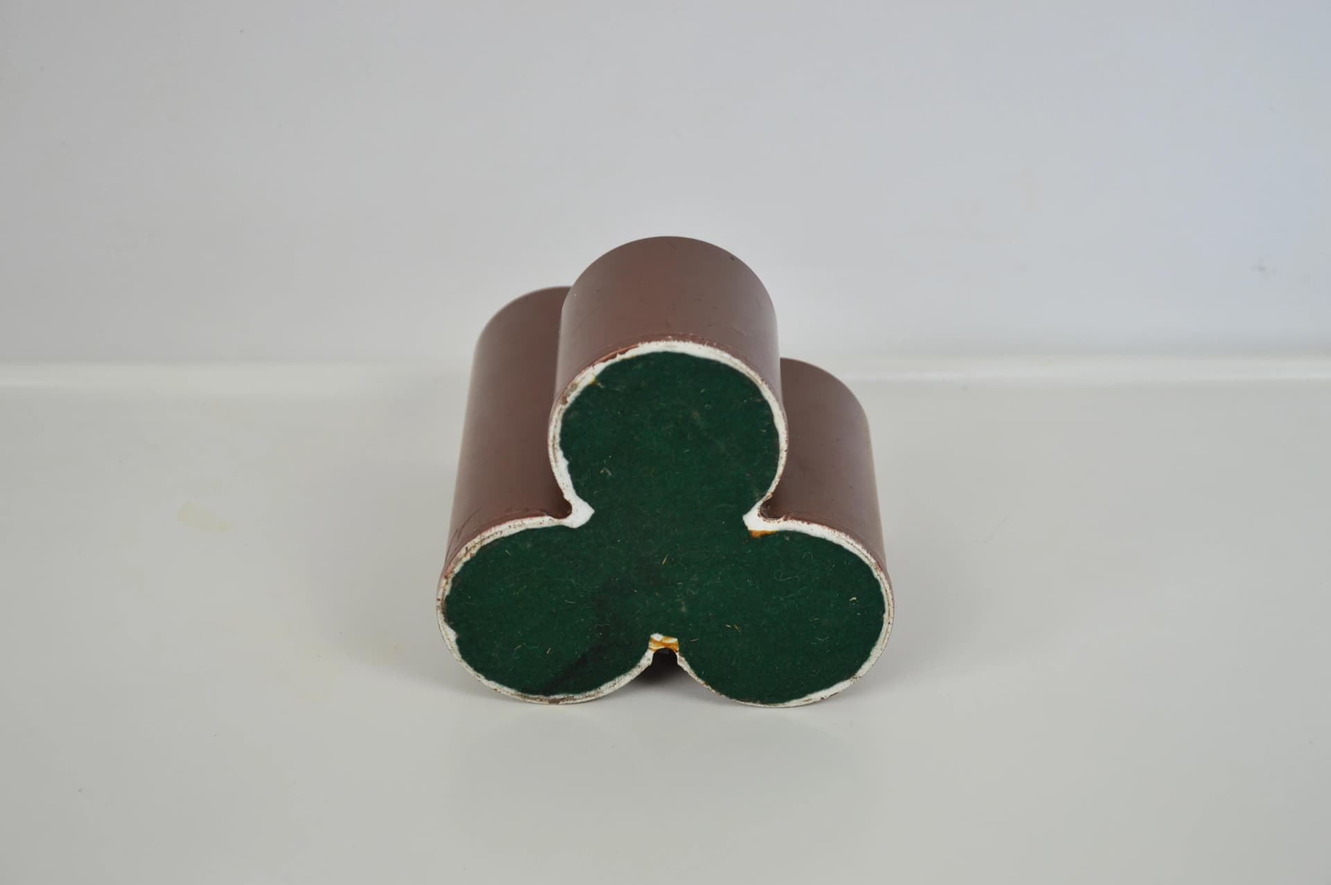 Organizer na biurko, brązowy, metal, Polska, lata 70. - 84913