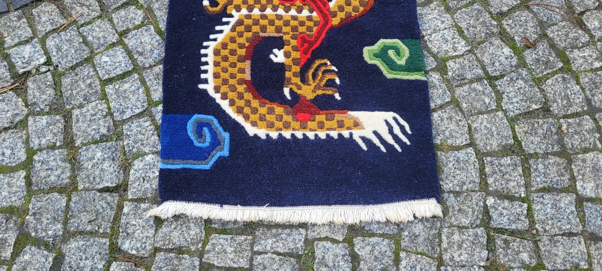 Dywan Art déco, 98x53 cm, multikolor, wełna, Chiny, początek XX w. - 87805