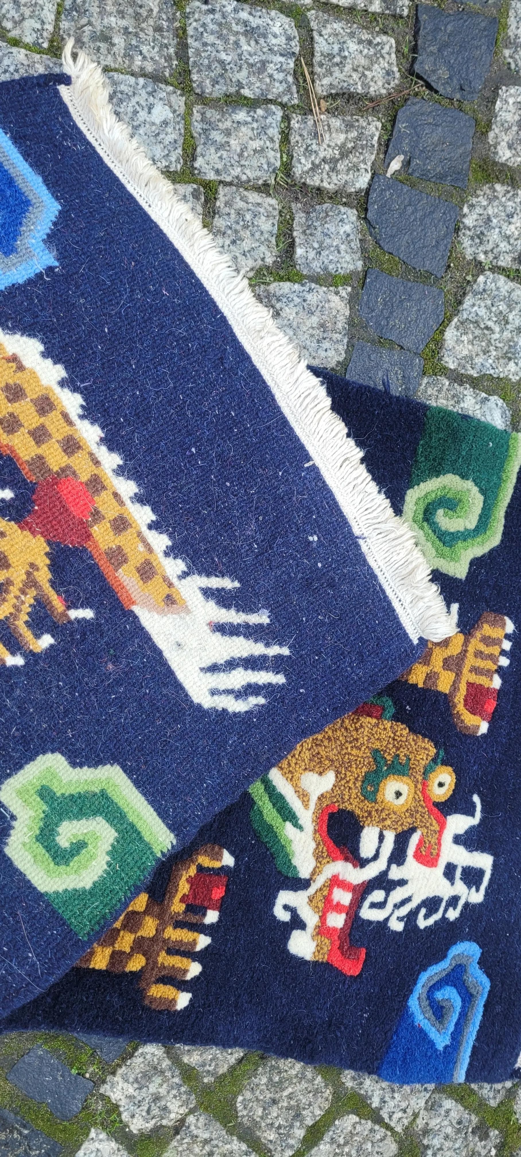 Dywan Art déco, 98x53 cm, multikolor, wełna, Chiny, początek XX w. - 87811