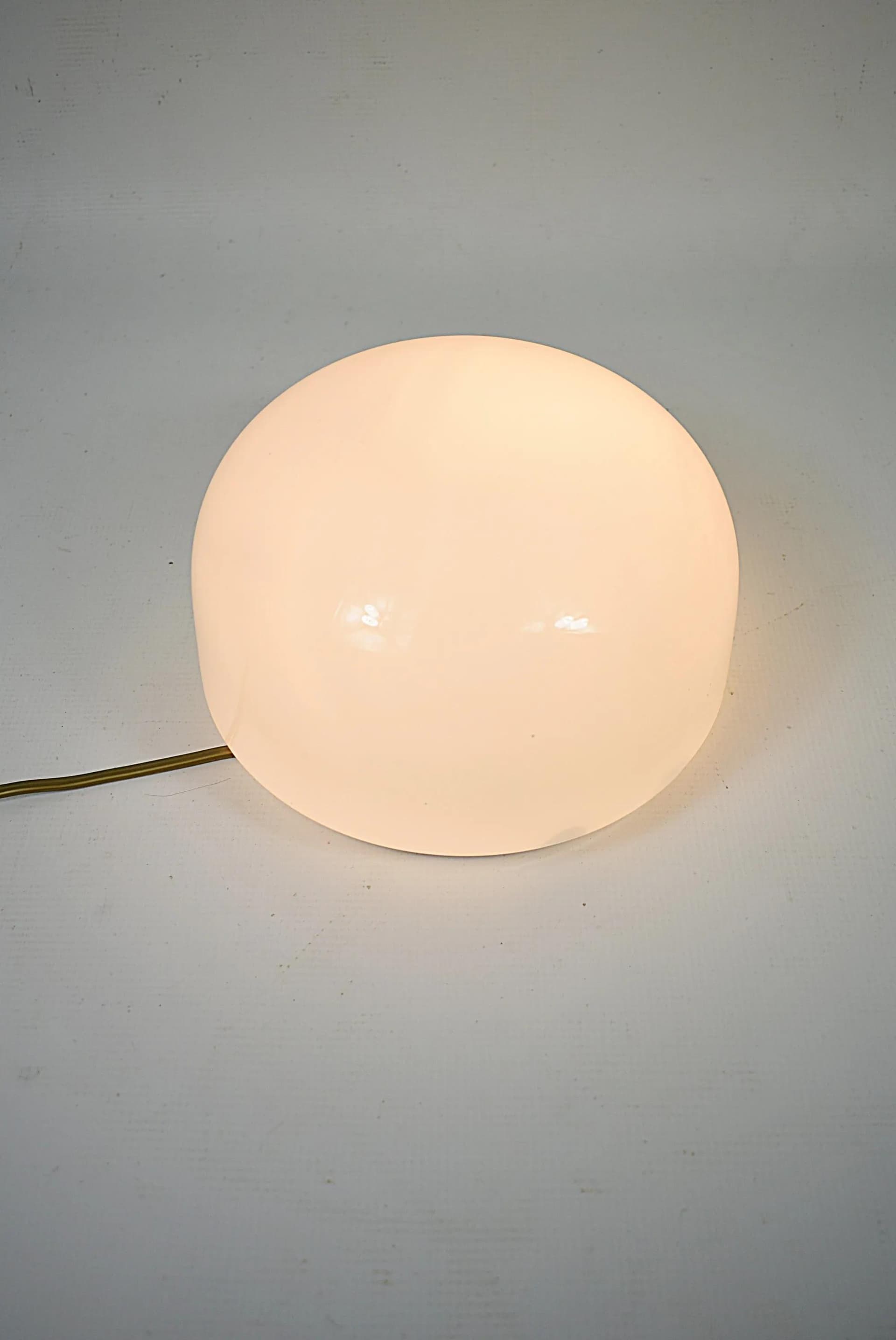 Ceiling light, white glass, Poland, 1970s. - 84870