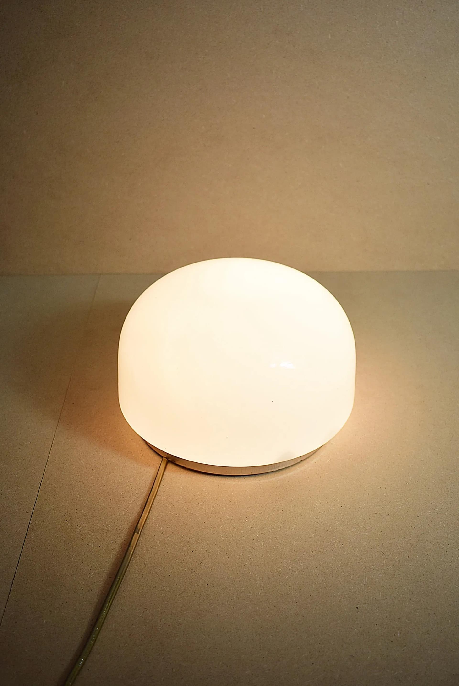 Ceiling light, white glass, Poland, 1970s. - 84871