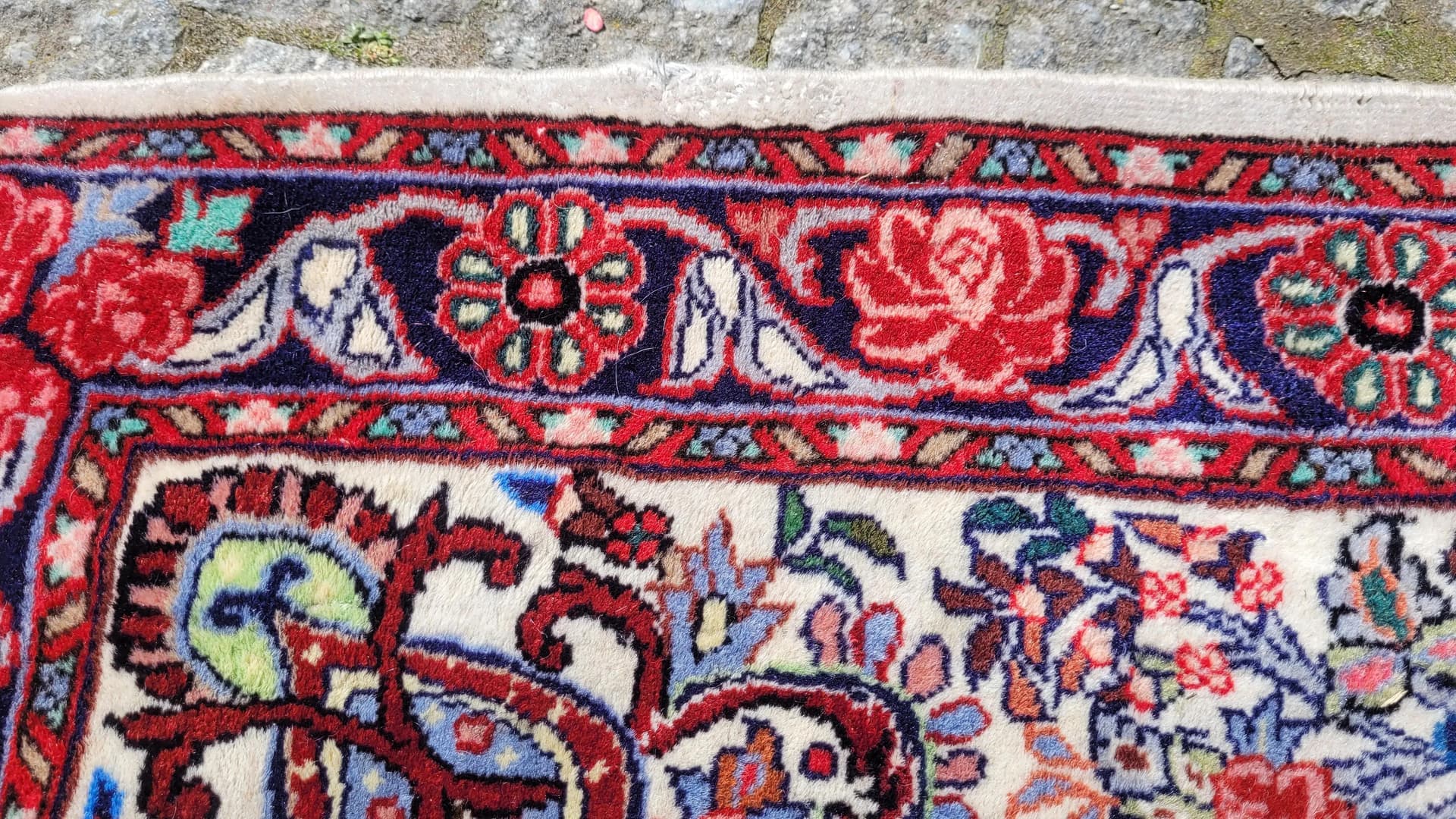 Dywan Bidjar, 85x128 cm, ivory, wełna, Iran - 87780