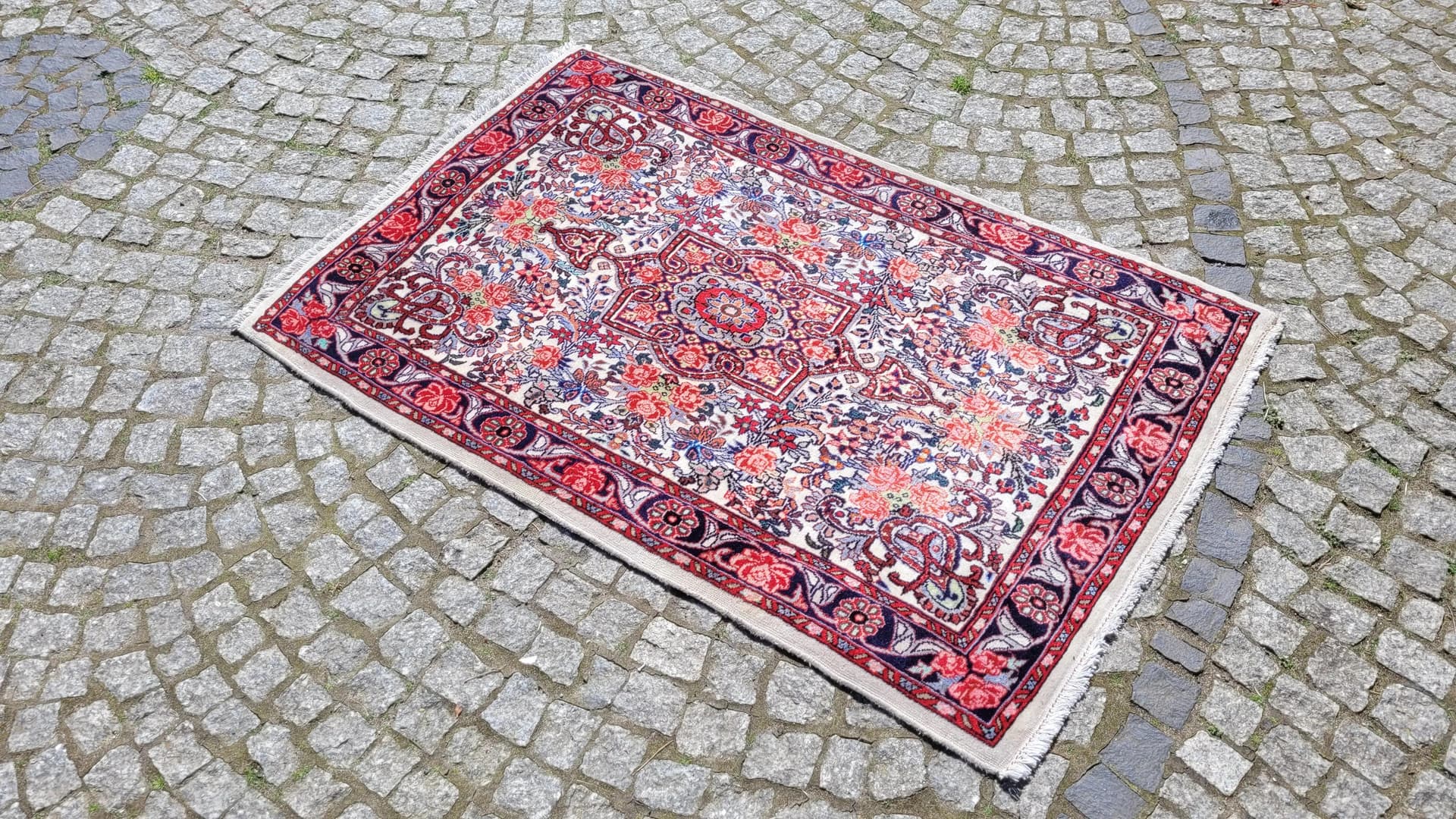 Dywan Bidjar, 85x128 cm, ivory, wełna, Iran - 87777