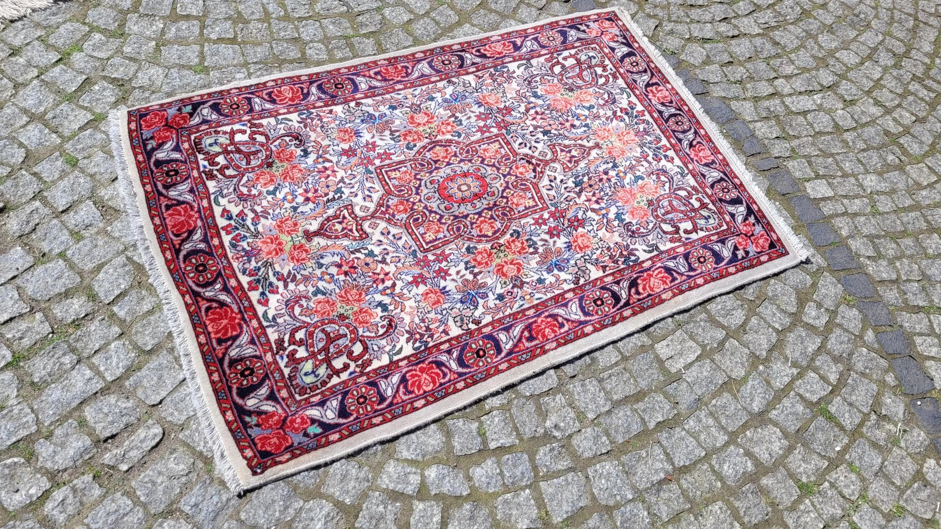 Dywan Bidjar, 85x128 cm, ivory, wełna, Iran - 87781