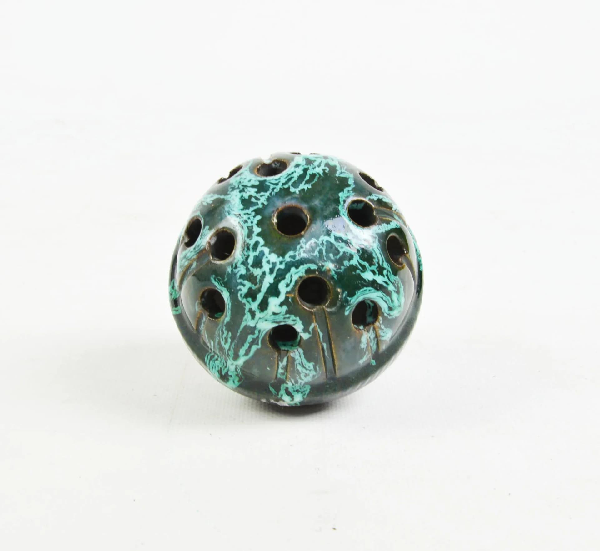 Ikebana, zielona, kamionka, proj. O. F. Rasmussen, Szwecja, lata 60. - 84844