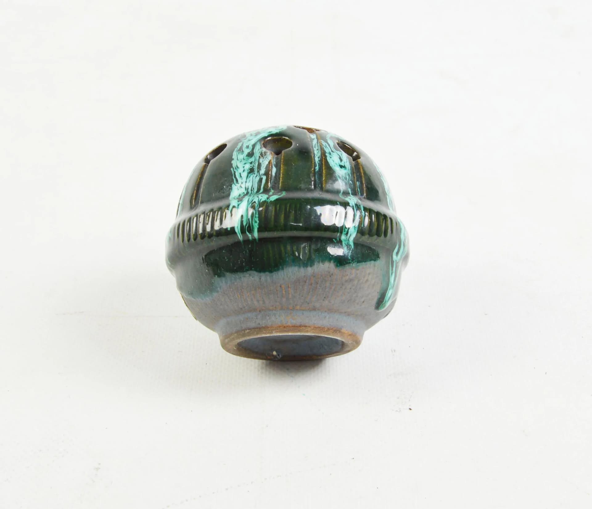 Ikebana, zielona, kamionka, proj. O. F. Rasmussen, Szwecja, lata 60. - 84848