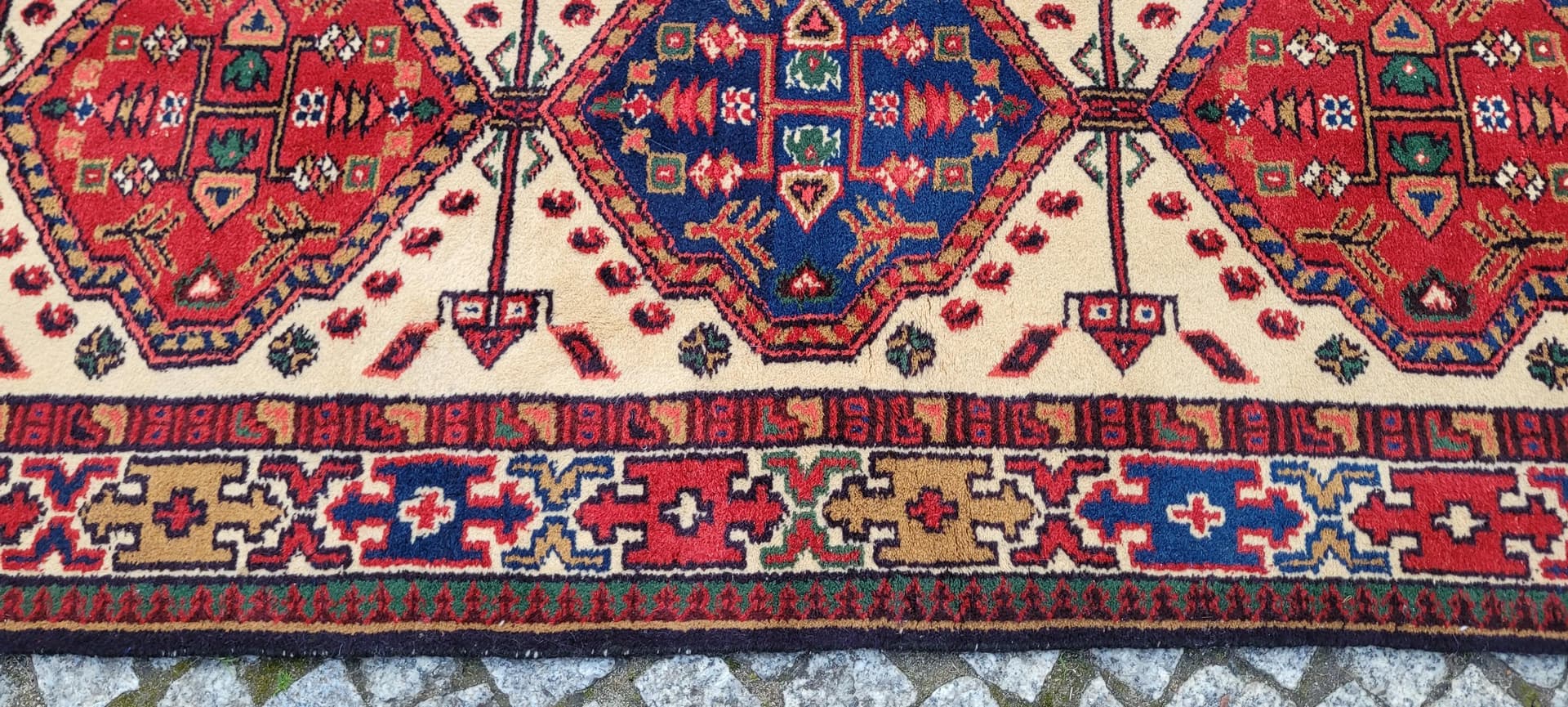 Dywan Kazak 148x71 cm, multikolor, wełna, Indie - 87731