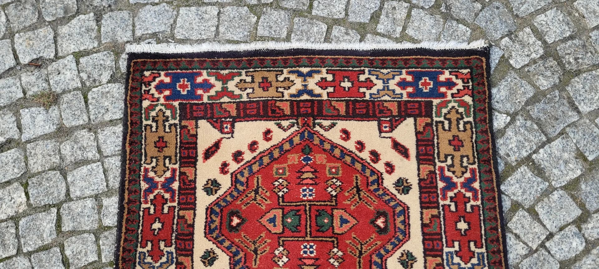 Dywan Kazak 148x71 cm, multikolor, wełna, Indie - 87729