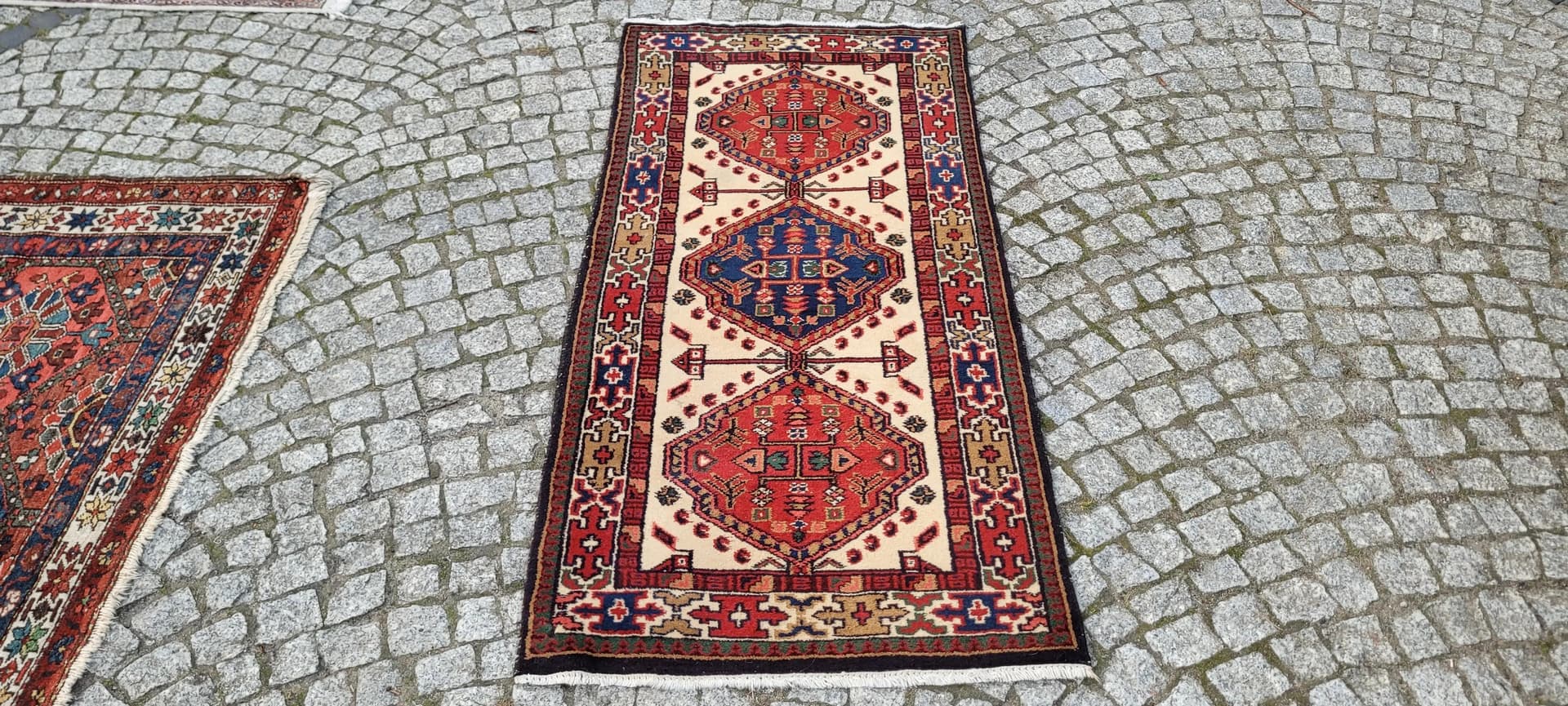 Dywan Kazak 148x71 cm, multikolor, wełna, Indie - 87725