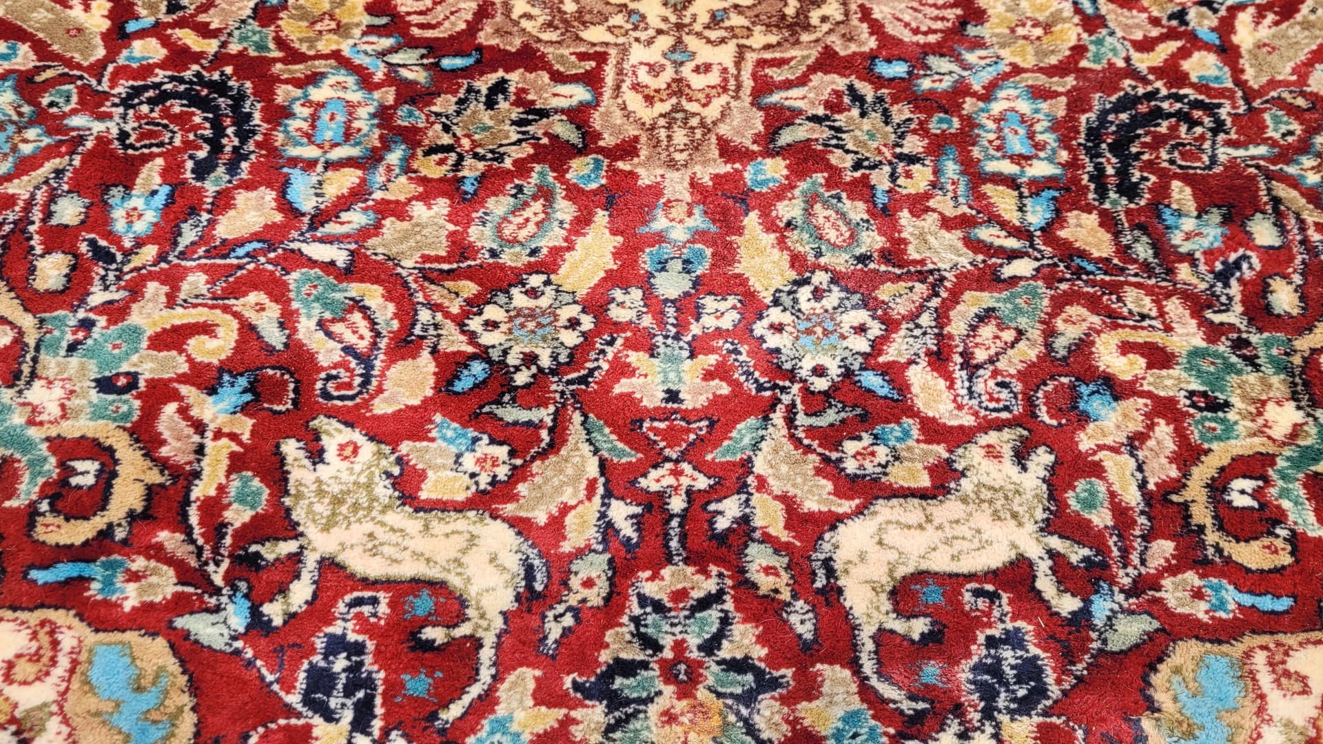 Rug Ghom, 285x185cm, red, wool, Pakistan - 87679