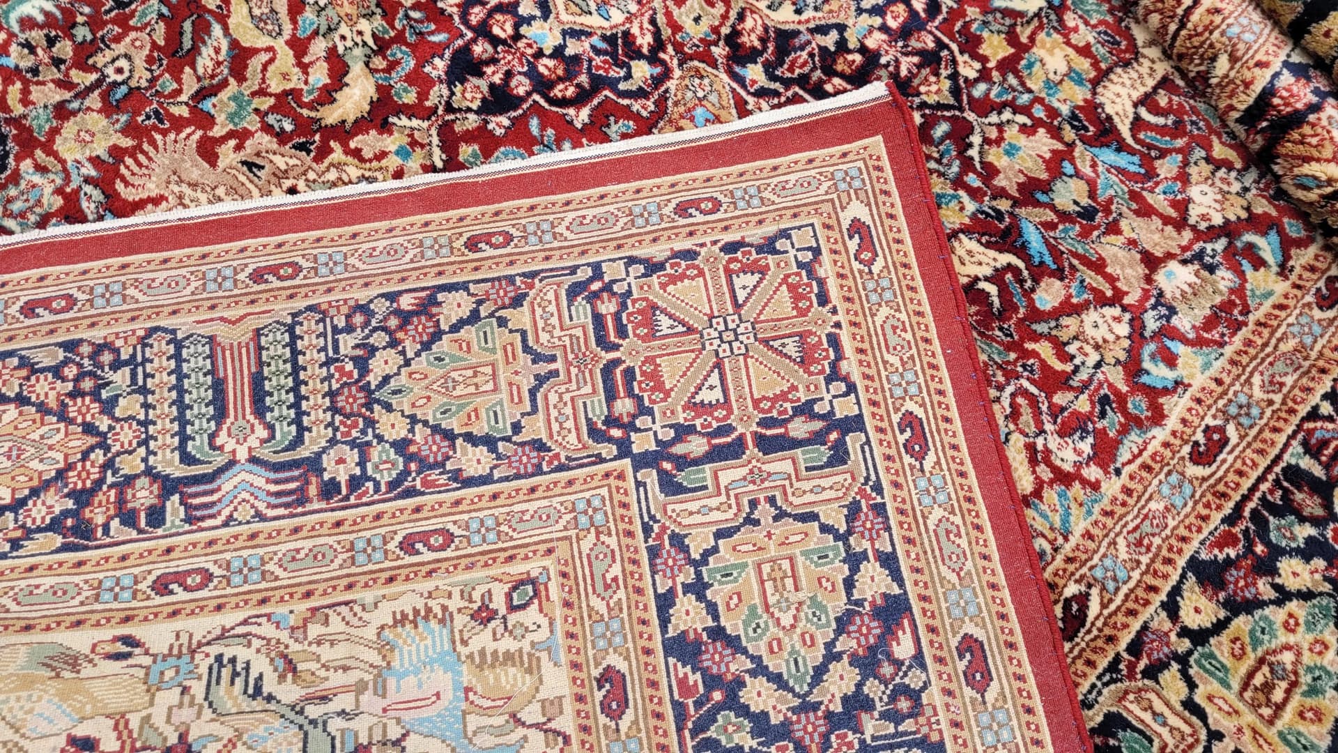 Rug Ghom, 285x185cm, red, wool, Pakistan - 87680