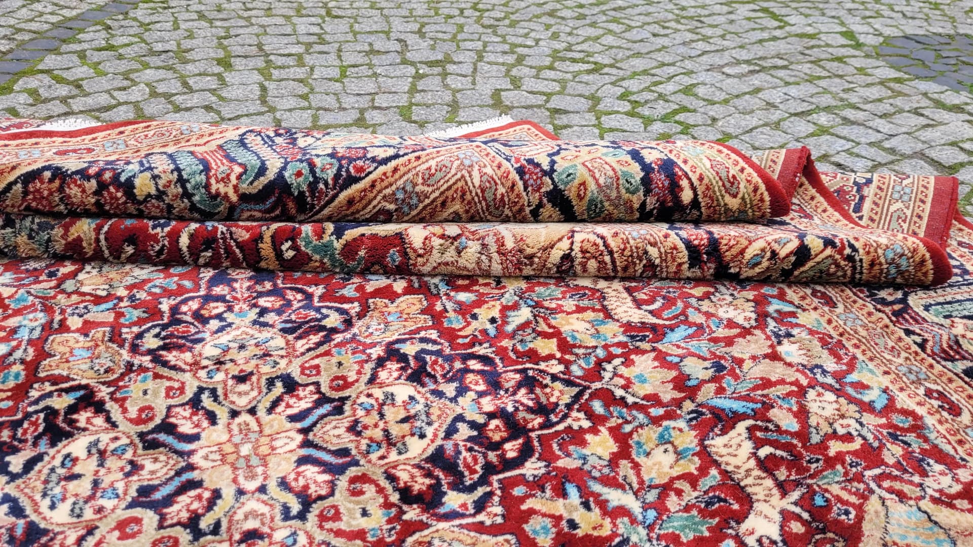 Rug Ghom, 285x185cm, red, wool, Pakistan - 87674