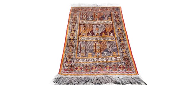 Dywan Beluch, nomadyczny, 85x145 cm, wełna brązowy, Afganistan, lata 60. - WYMIARY