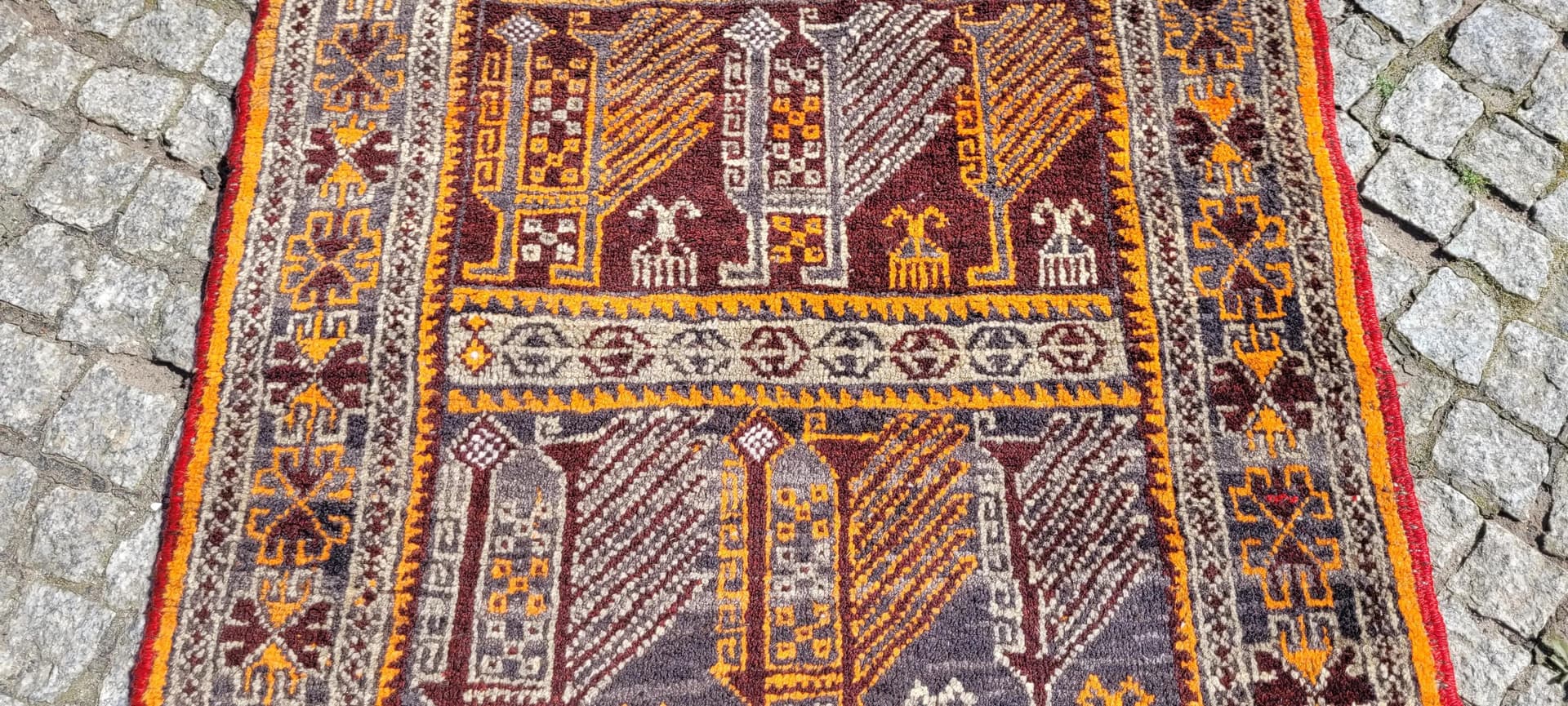 Dywan Beluch, nomadyczny, 85x145 cm, wełna brązowy, Afganistan, lata 60. - 87662