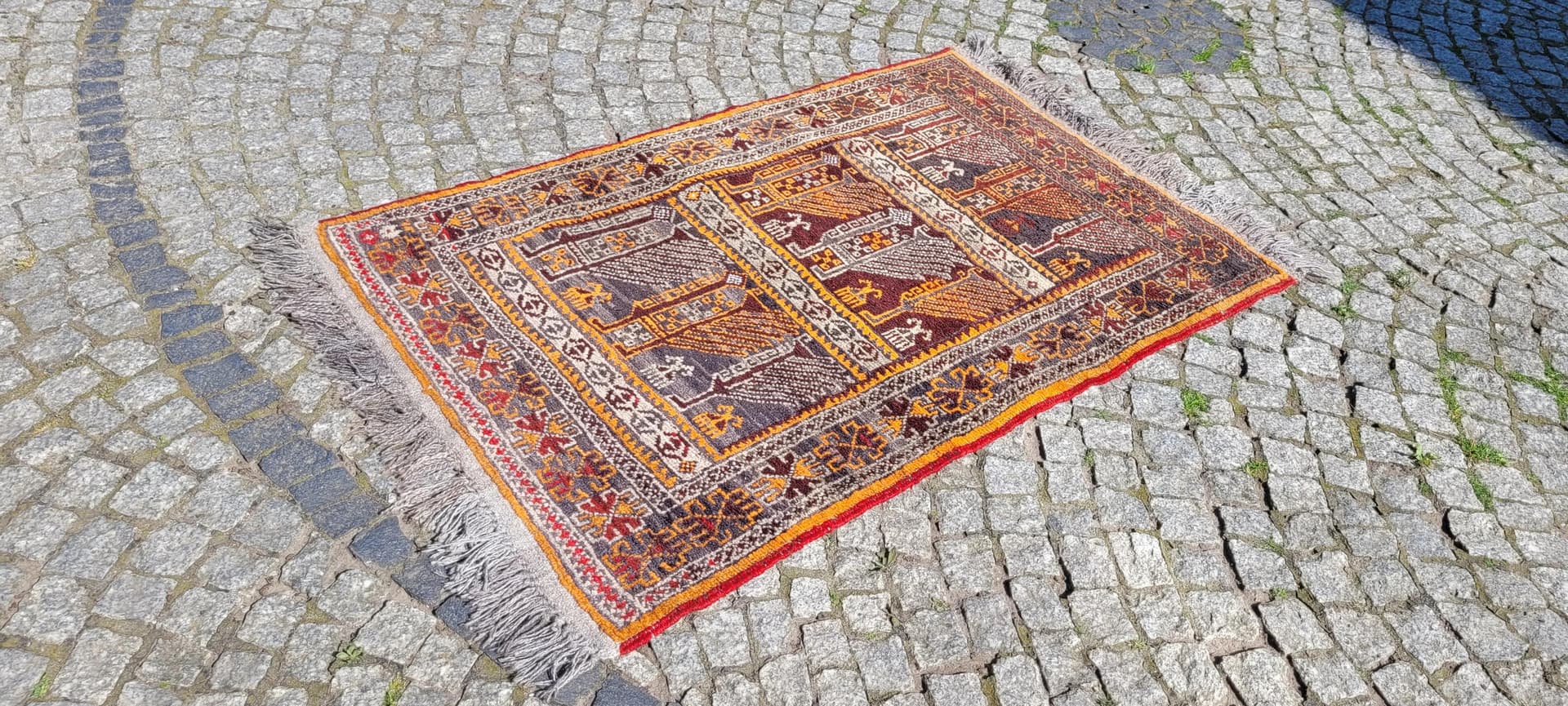 Dywan Beluch, nomadyczny, 85x145 cm, wełna brązowy, Afganistan, lata 60. - 87656