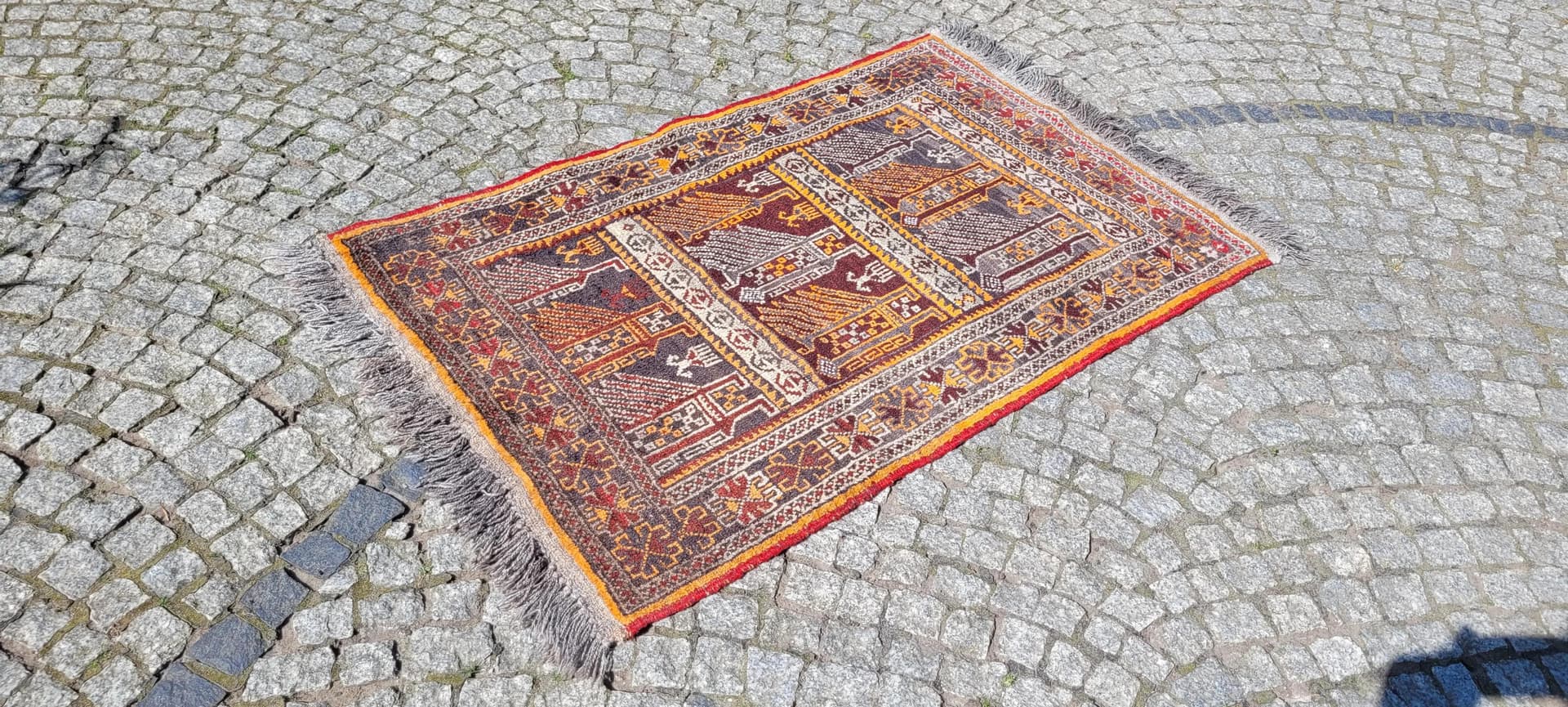 Dywan Beluch, nomadyczny, 85x145 cm, wełna brązowy, Afganistan, lata 60. - 87658