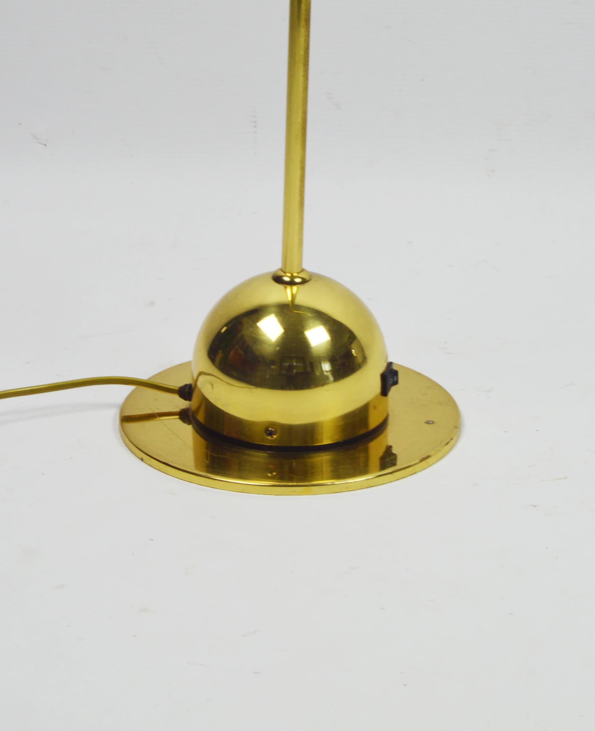 Floor lamp, golden metal, Poland, 1980s. - 84731