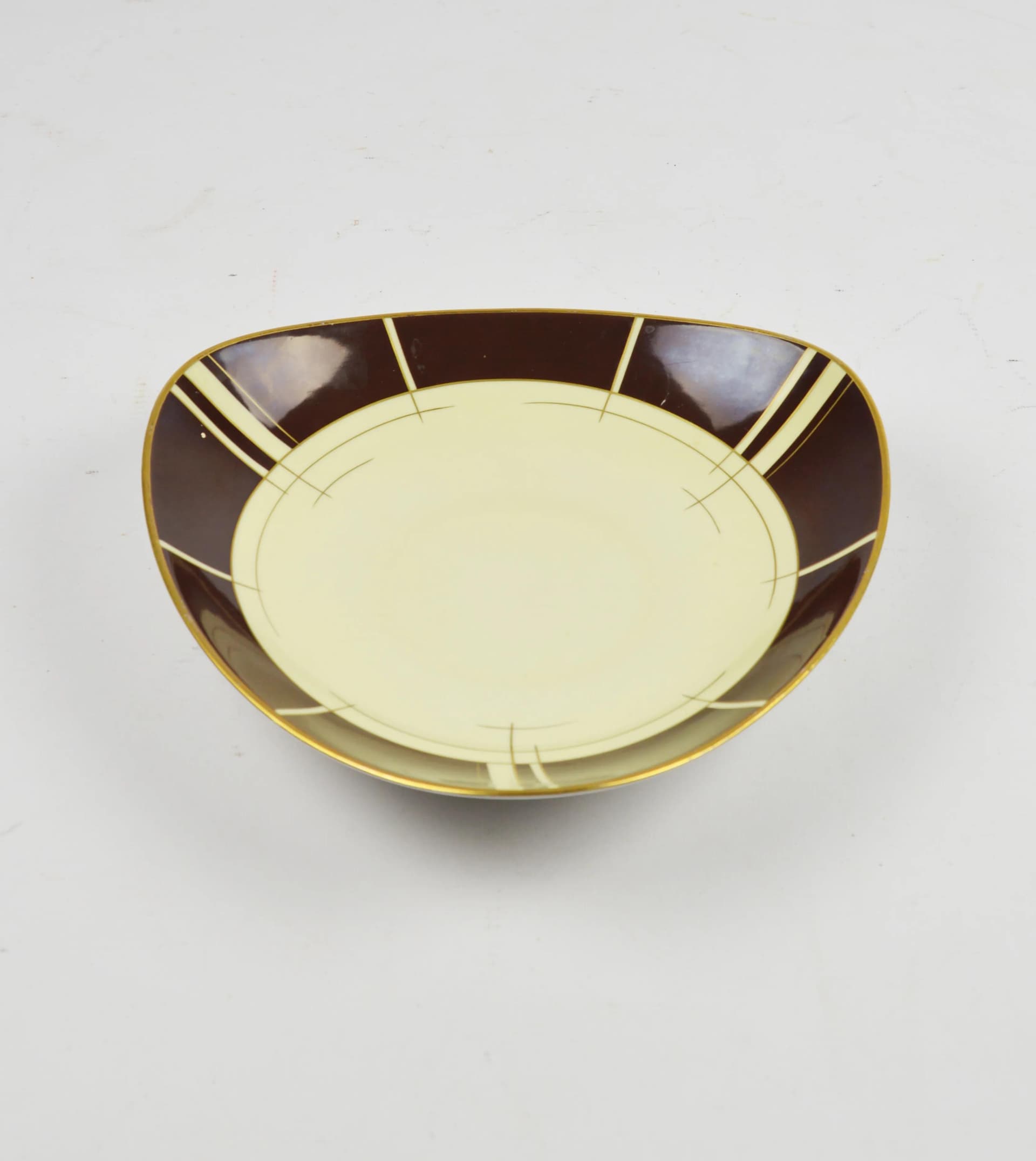 Bowl, brown porcelain, Germany, 1960s. - 84654