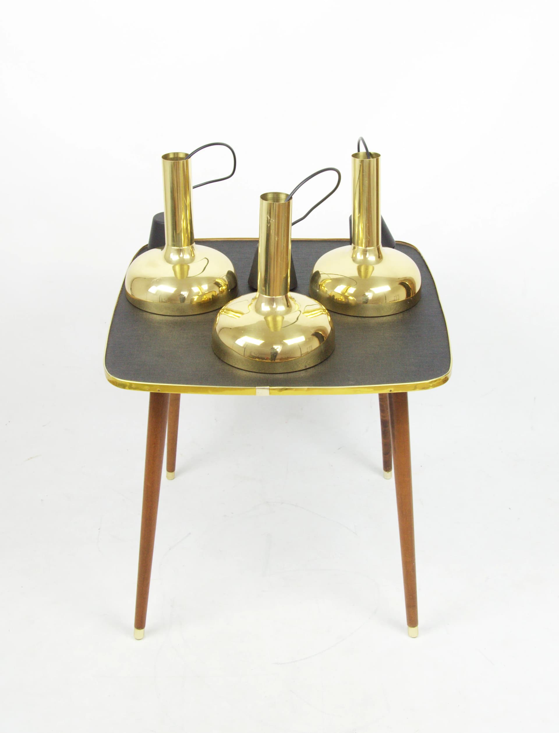 Pendant lamp, golden metal, Sweden, 1970s. - 84556