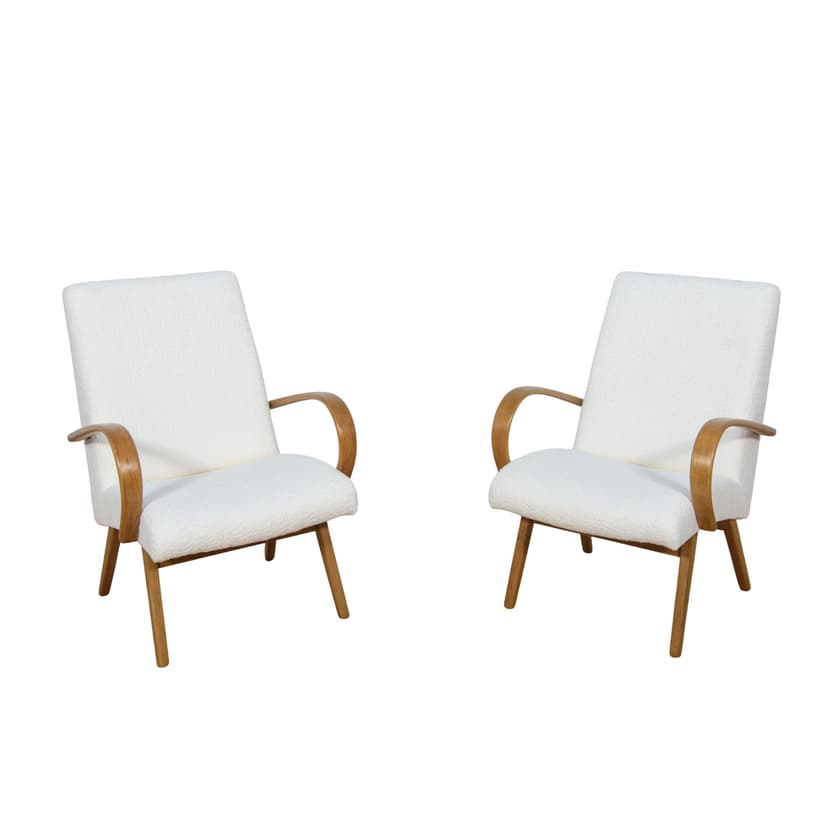 Para foteli Model 53, proj. J. Smidek, Czechosłowacja, TON, lata 60.