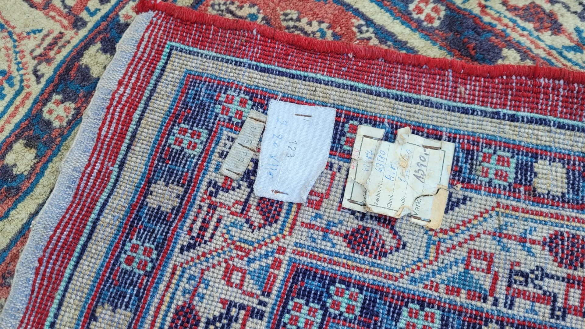 Dywan Sarough, 225x118 cm, czerwony, wełna, Iran, lata 70. - 87575