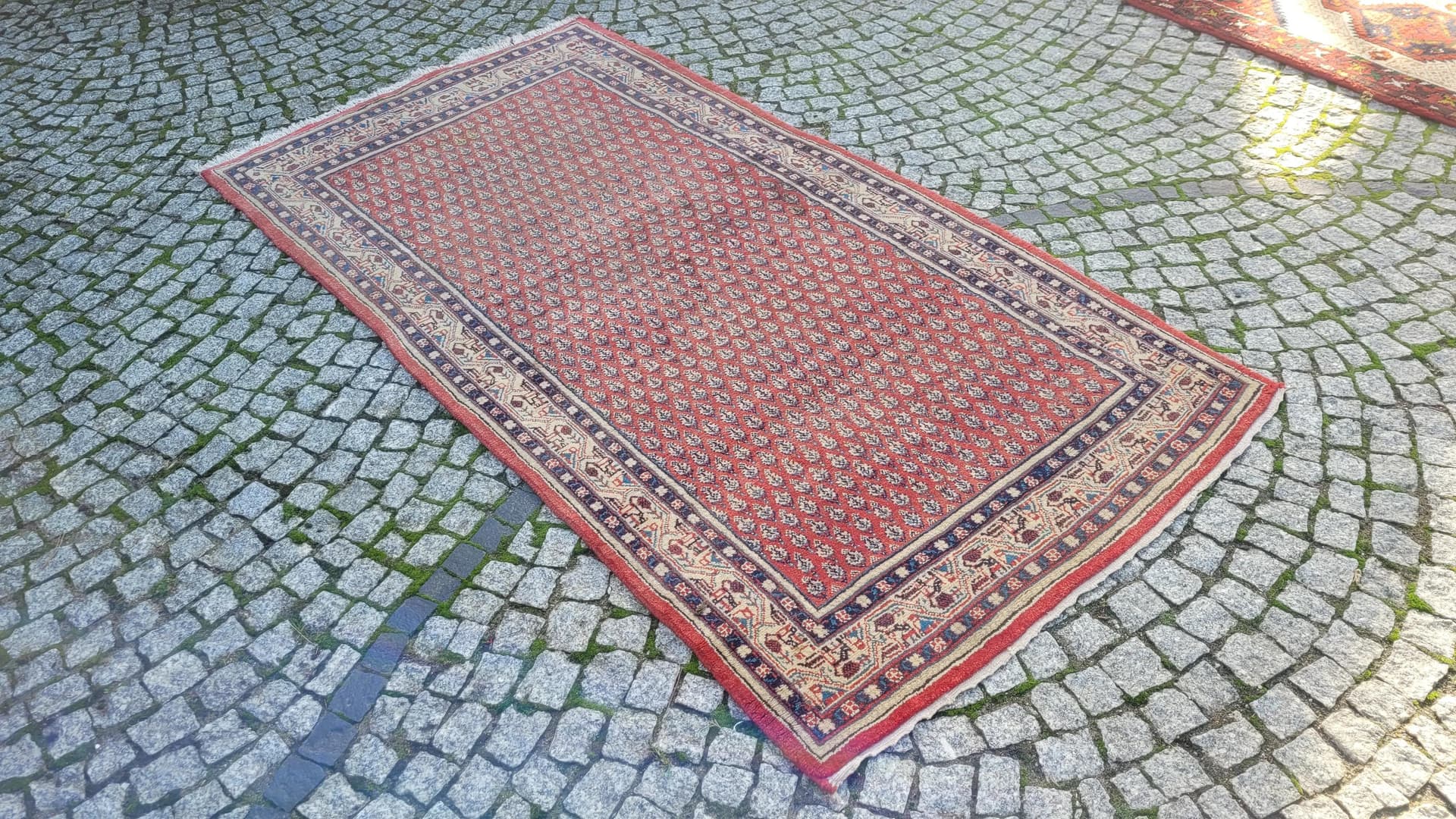 Dywan Sarough, 225x118 cm, czerwony, wełna, Iran, lata 70. - 87582