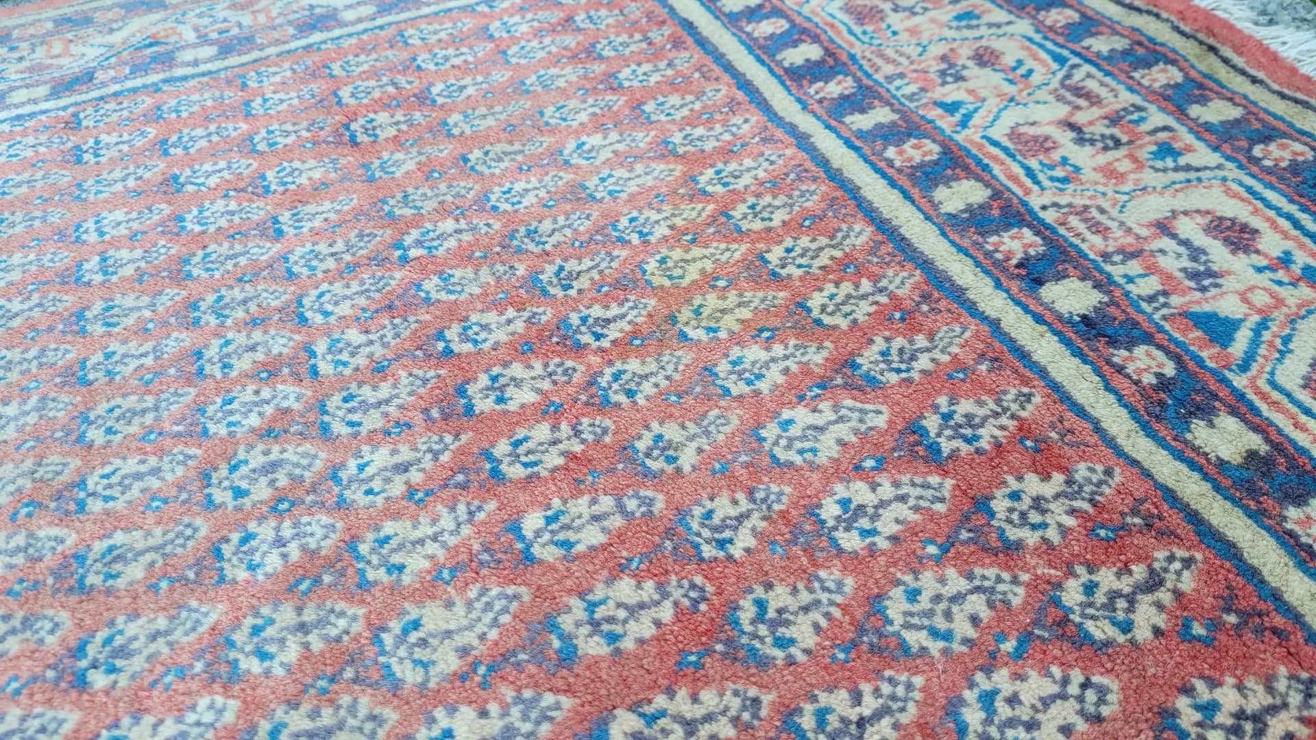 Dywan Sarough, 225x118 cm, czerwony, wełna, Iran, lata 70. - 87580